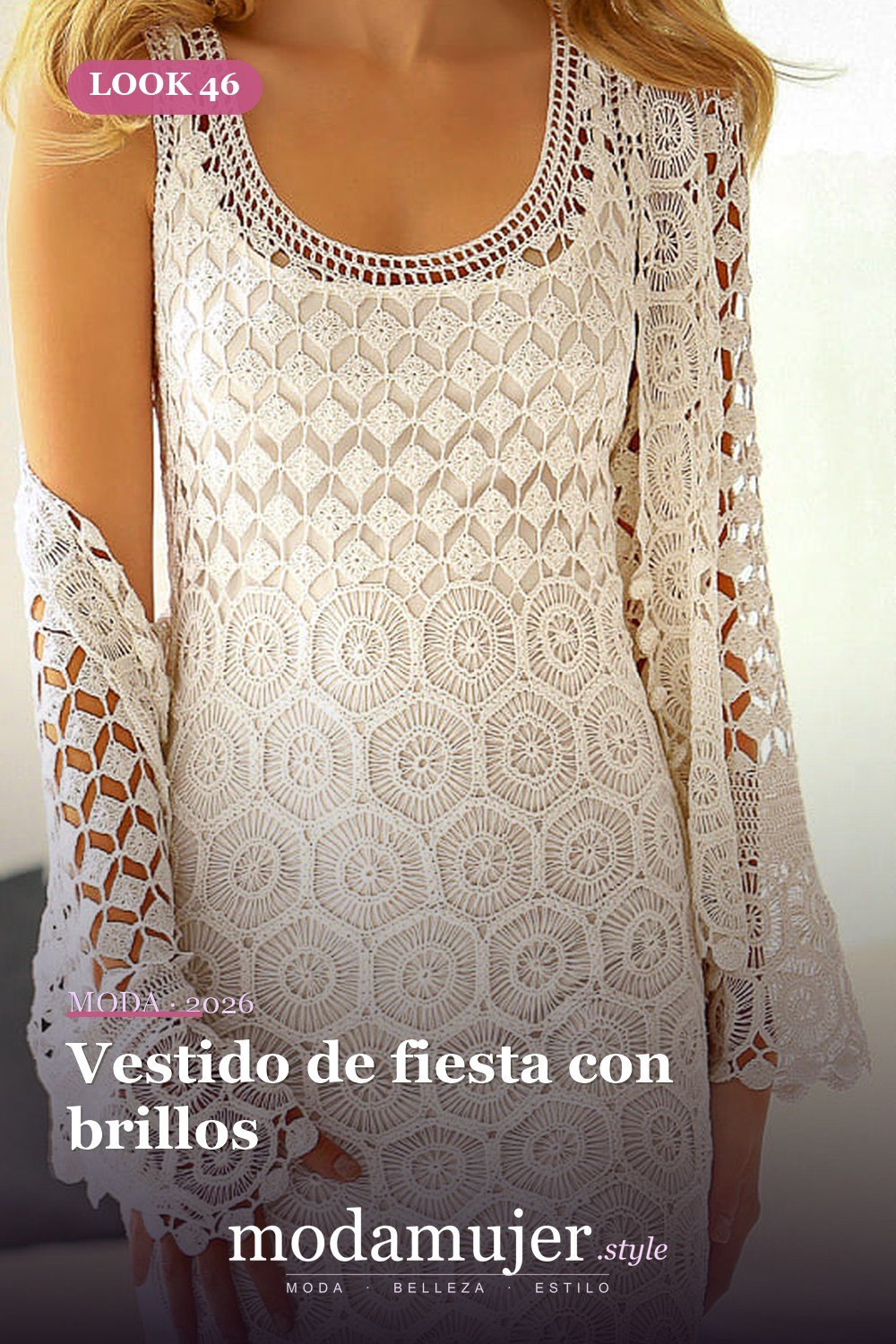 Vestido de fiesta con brillos — 50+ Ideas e imágenes de patrones de vestido de ganchillo elegantes