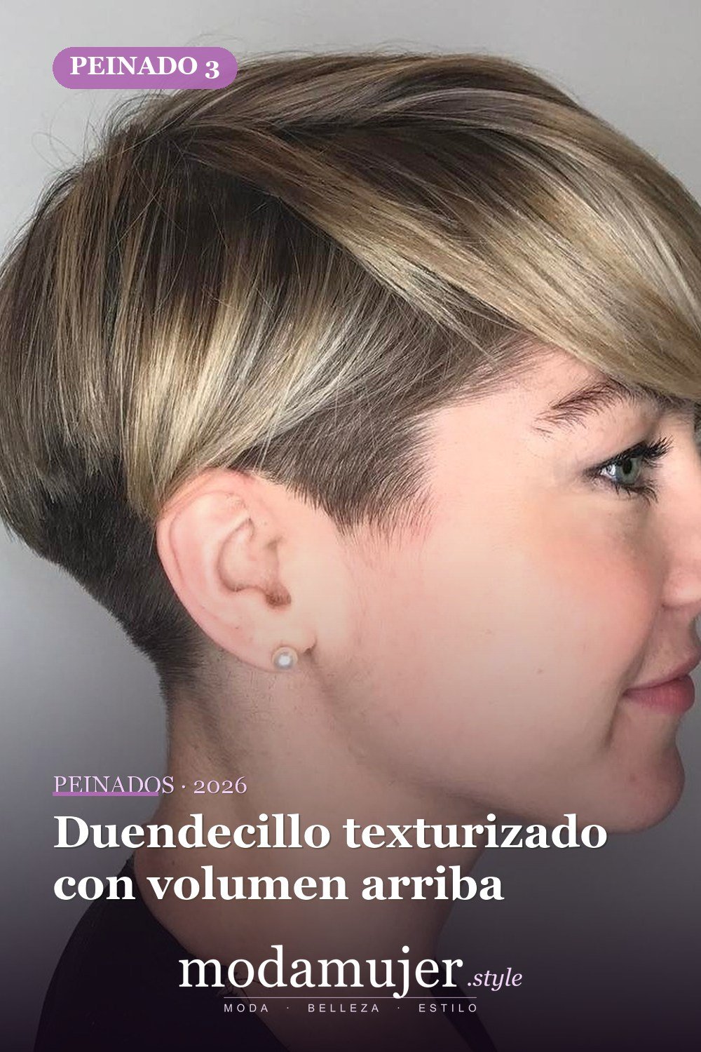 Duendecillo texturizado con volumen arriba — 50 ideas frescas de corte de duendecillo picado