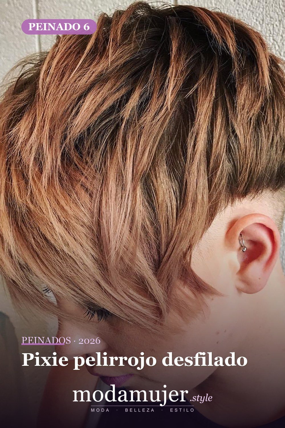 Pixie pelirrojo desfilado — 50 ideas frescas de corte de duendecillo picado