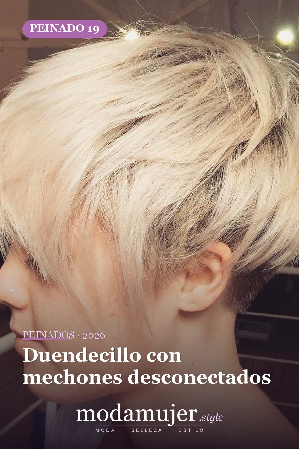 Duendecillo con mechones desconectados — 50 ideas frescas de corte de duendecillo picado