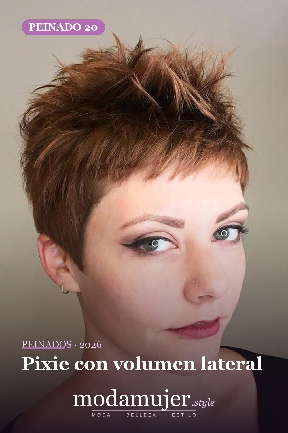 Pixie con volumen lateral — 50 ideas frescas de corte de duendecillo picado