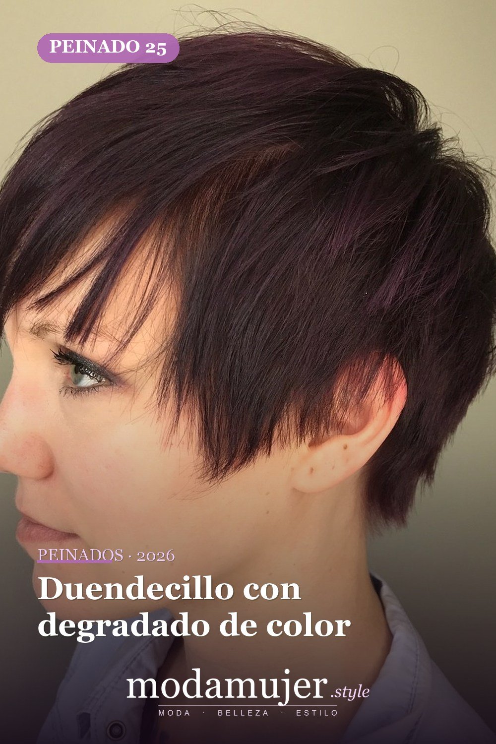 Duendecillo con degradado de color — 50 ideas frescas de corte de duendecillo picado