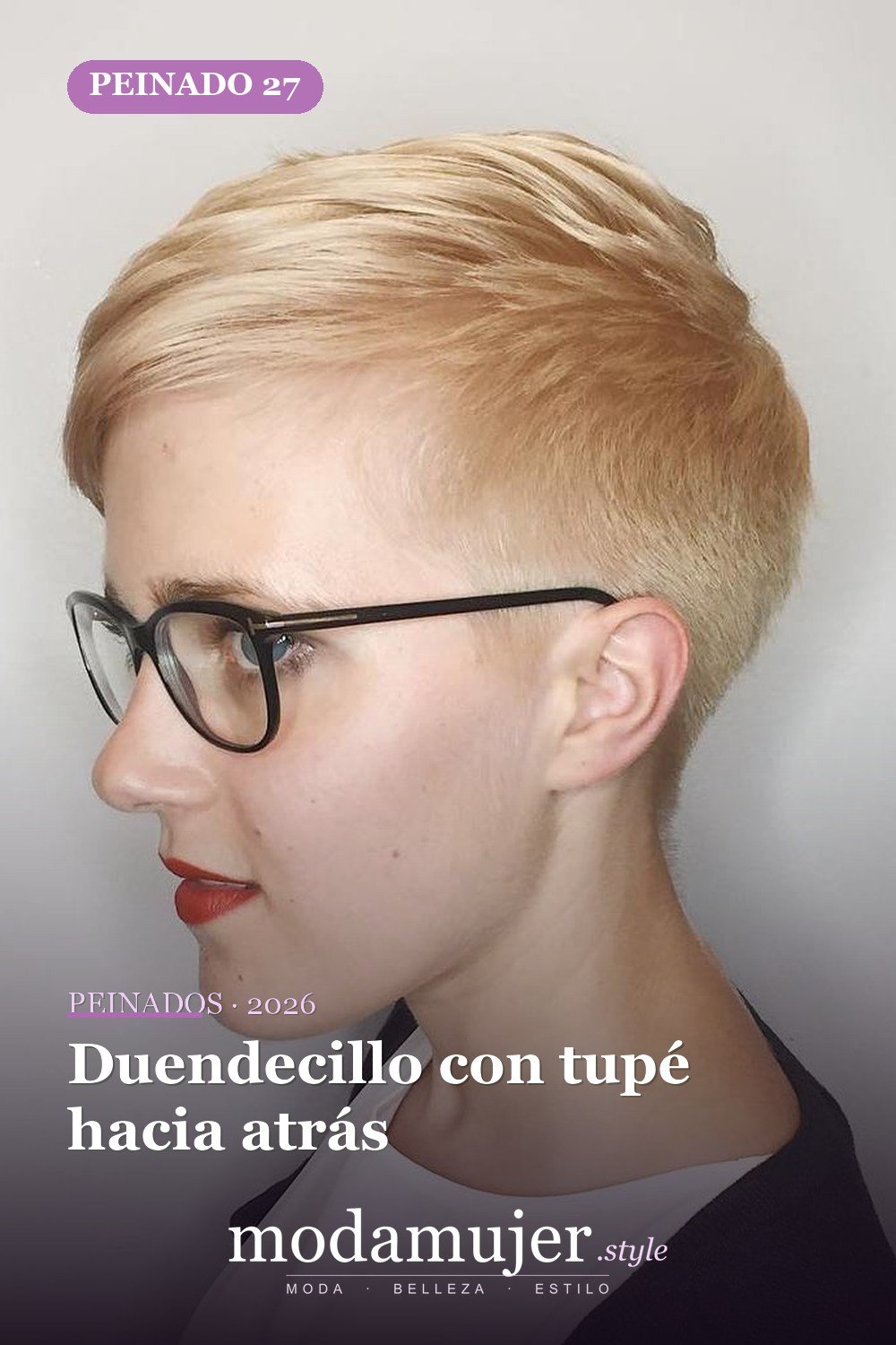 Duendecillo con tupé hacia atrás — 50 ideas frescas de corte de duendecillo picado