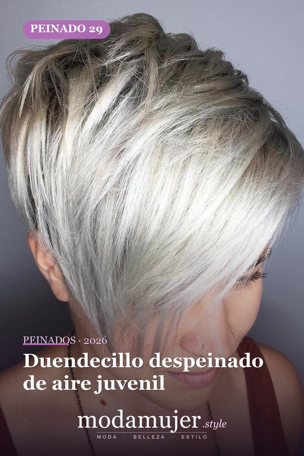 Duendecillo despeinado de aire juvenil — 50 ideas frescas de corte de duendecillo picado