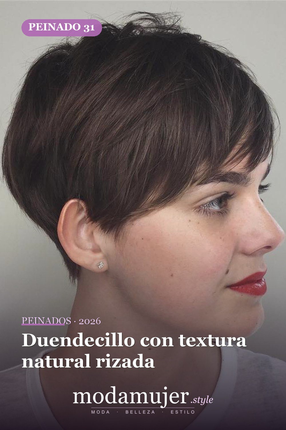 Duendecillo con textura natural rizada — 50 ideas frescas de corte de duendecillo picado