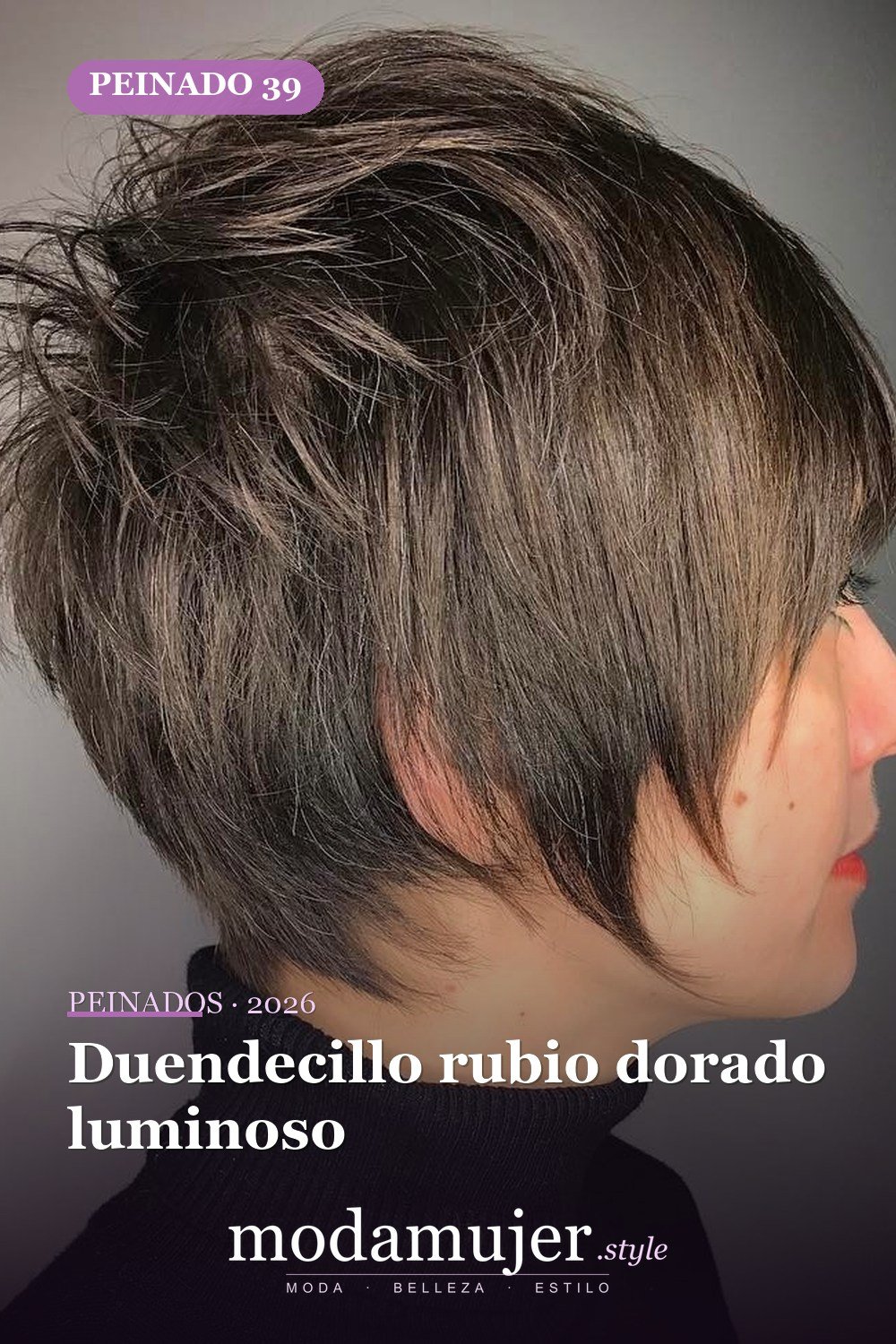 Duendecillo rubio dorado luminoso — 50 ideas frescas de corte de duendecillo picado