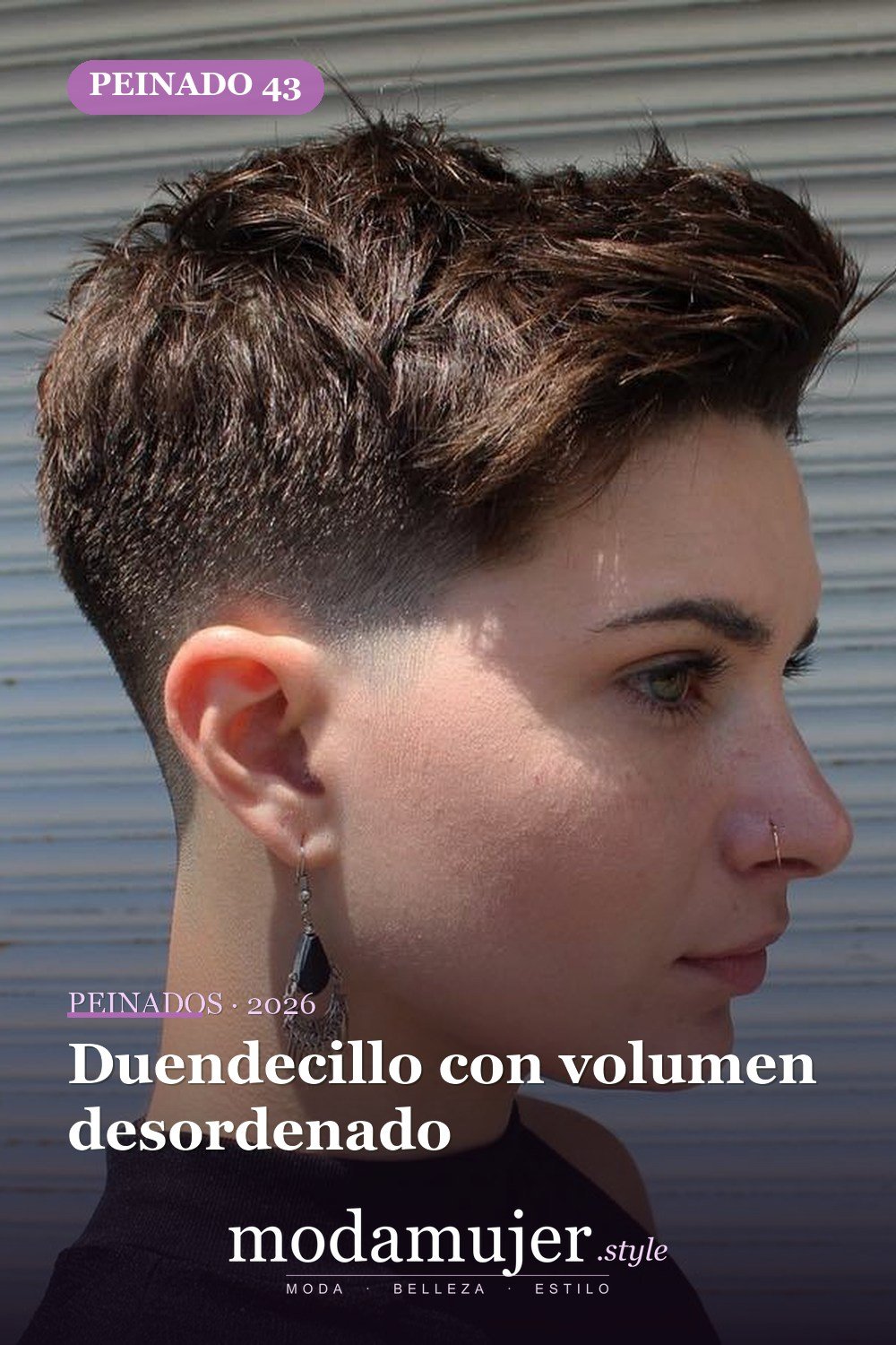 Duendecillo con volumen desordenado — 50 ideas frescas de corte de duendecillo picado
