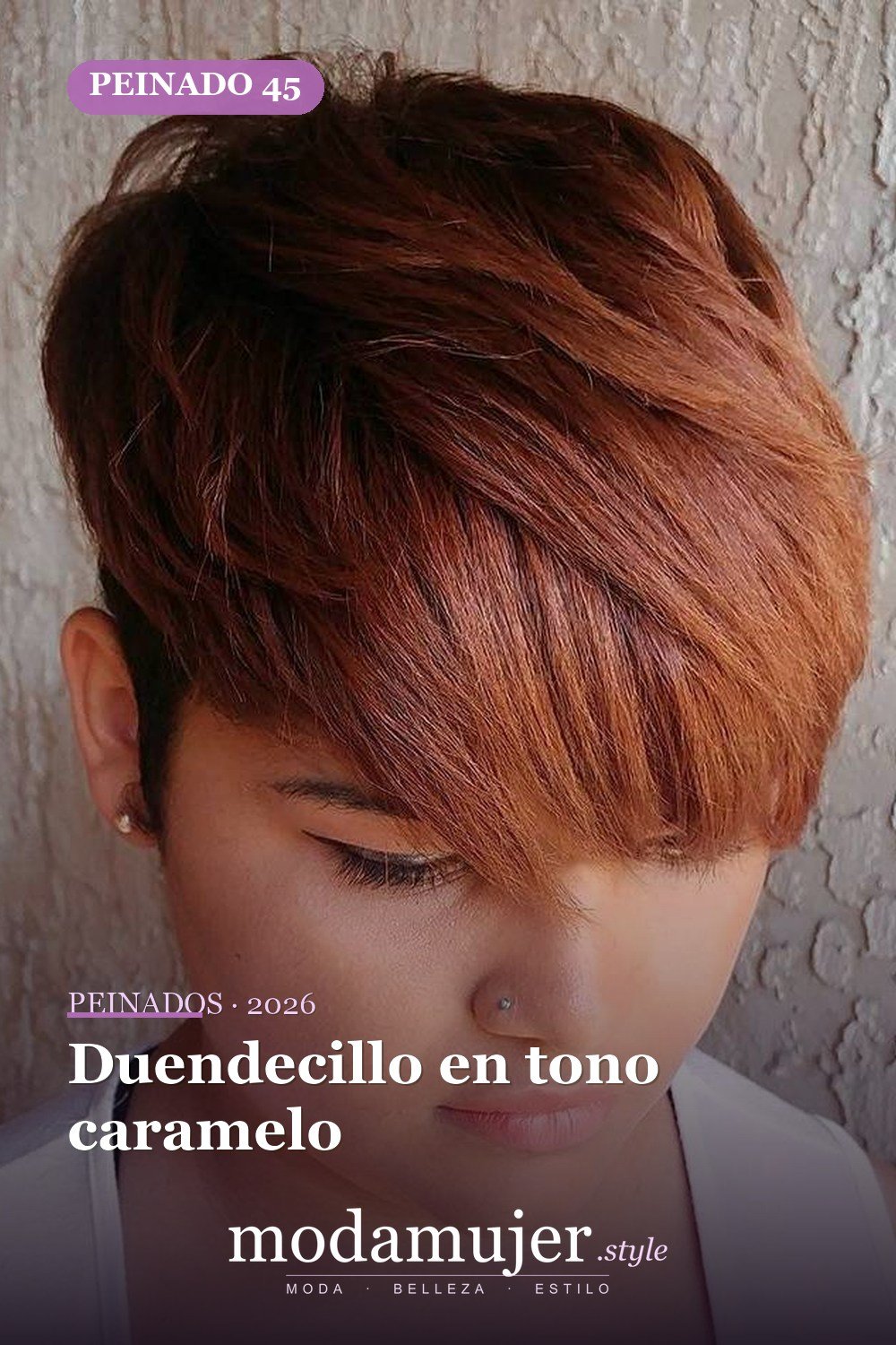 Duendecillo en tono caramelo — 50 ideas frescas de corte de duendecillo picado