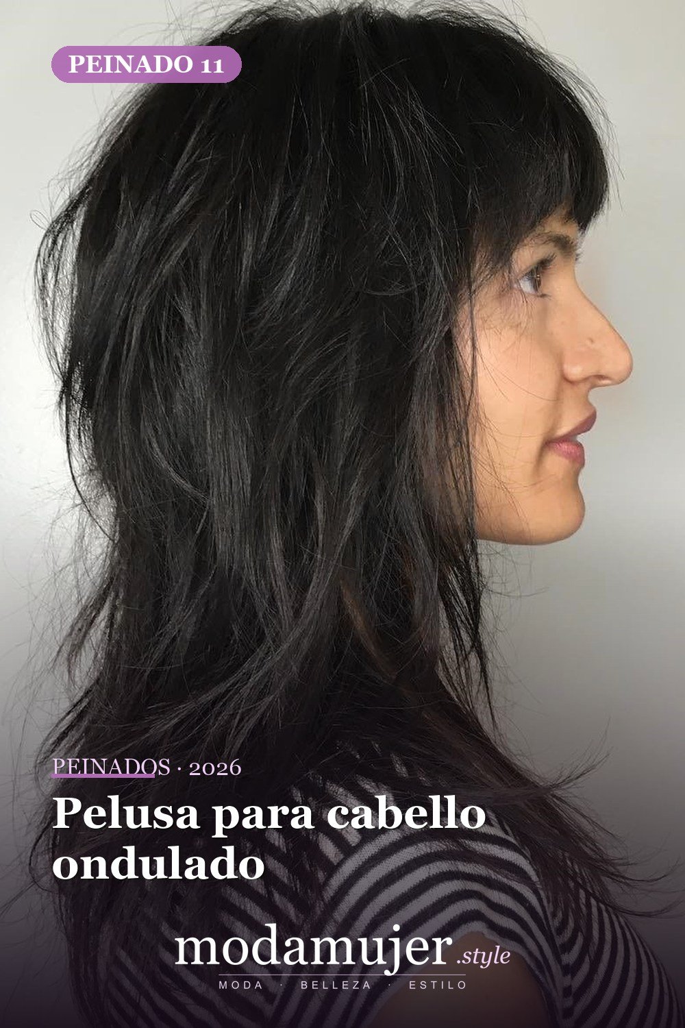Pelusa para cabello ondulado — 50 ideas y tendencias de corte de pelo de pelusa larga