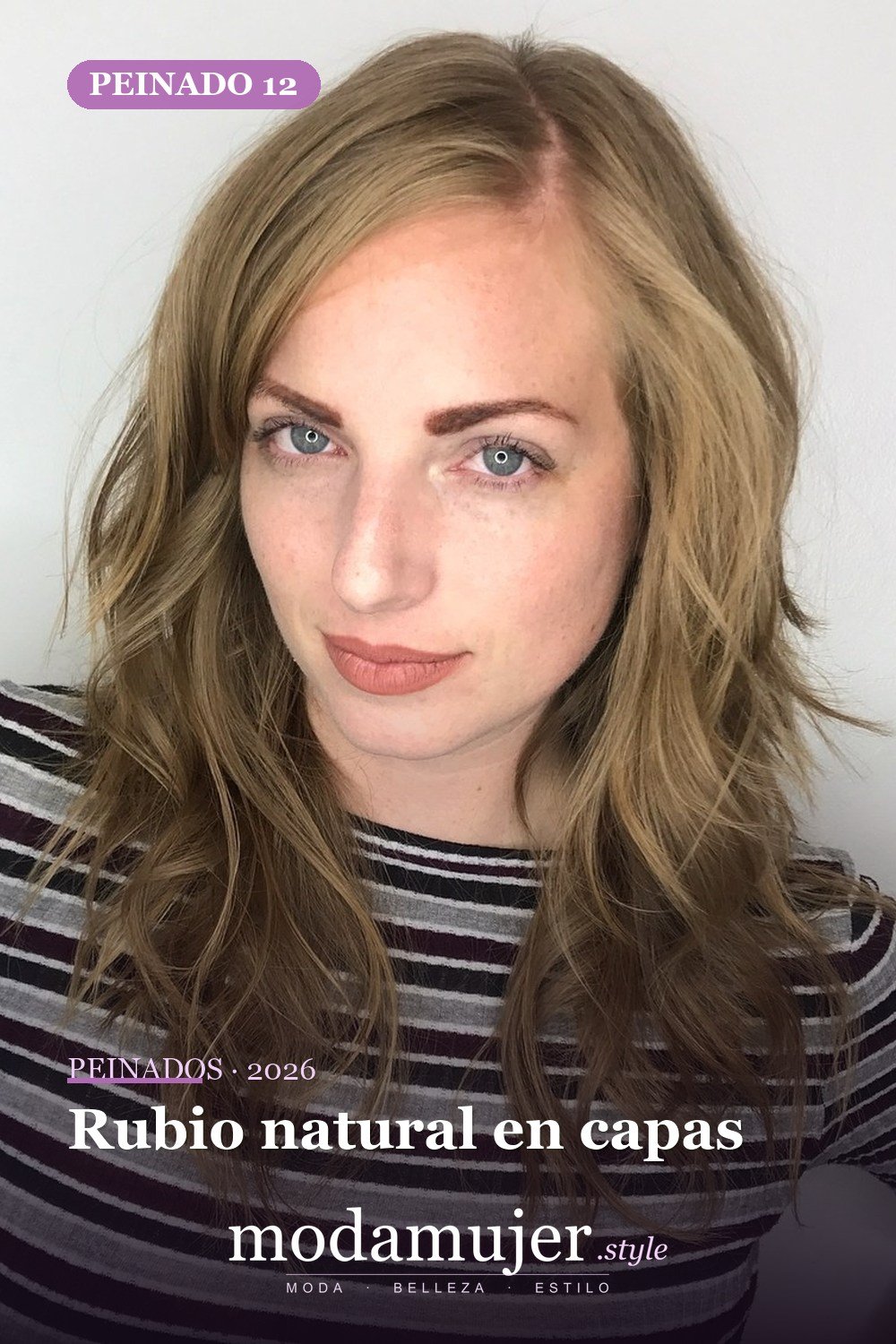Rubio natural en capas — 50 ideas y tendencias de corte de pelo de pelusa larga