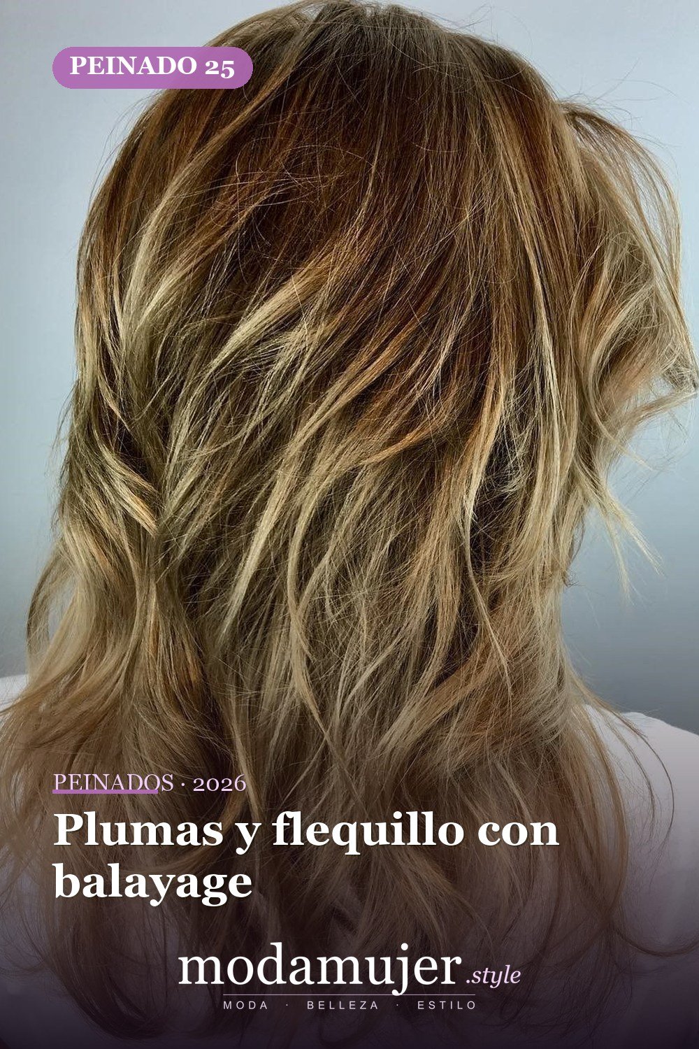 Plumas y flequillo con balayage — 50 ideas y tendencias de corte de pelo de pelusa larga