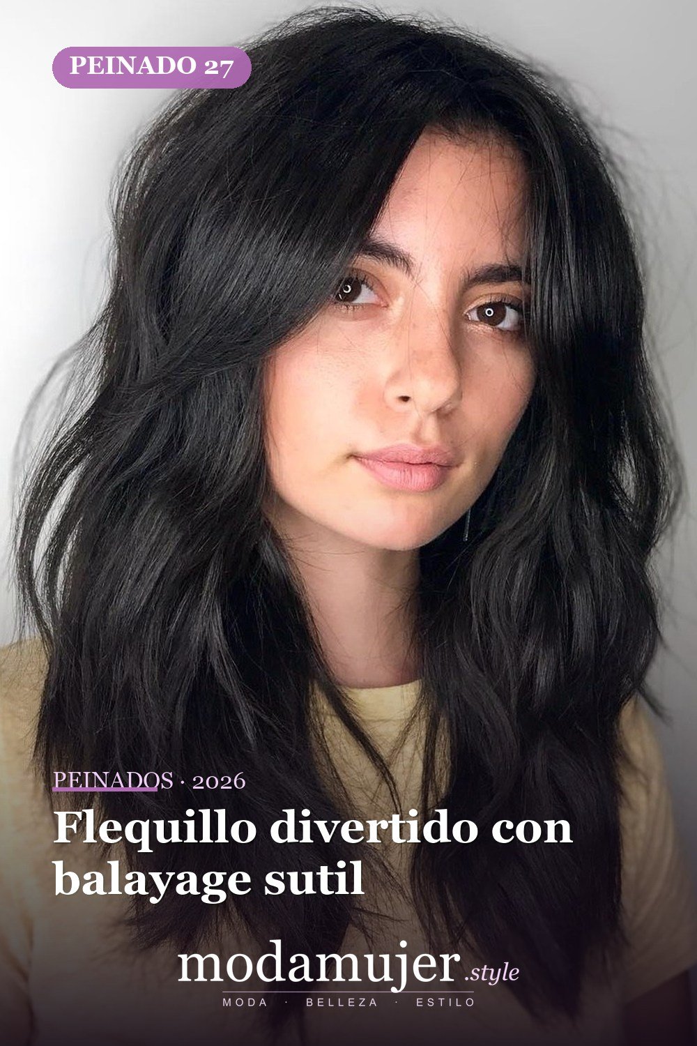 Flequillo divertido con balayage sutil — 50 ideas y tendencias de corte de pelo de pelusa larga