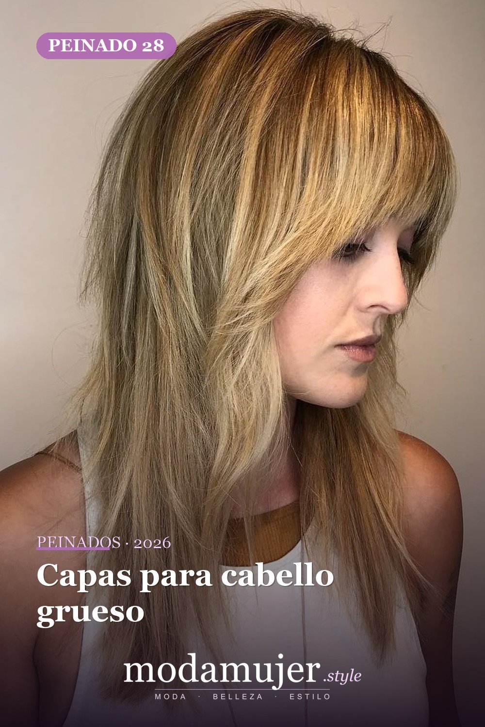 Capas para cabello grueso — 50 ideas y tendencias de corte de pelo de pelusa larga