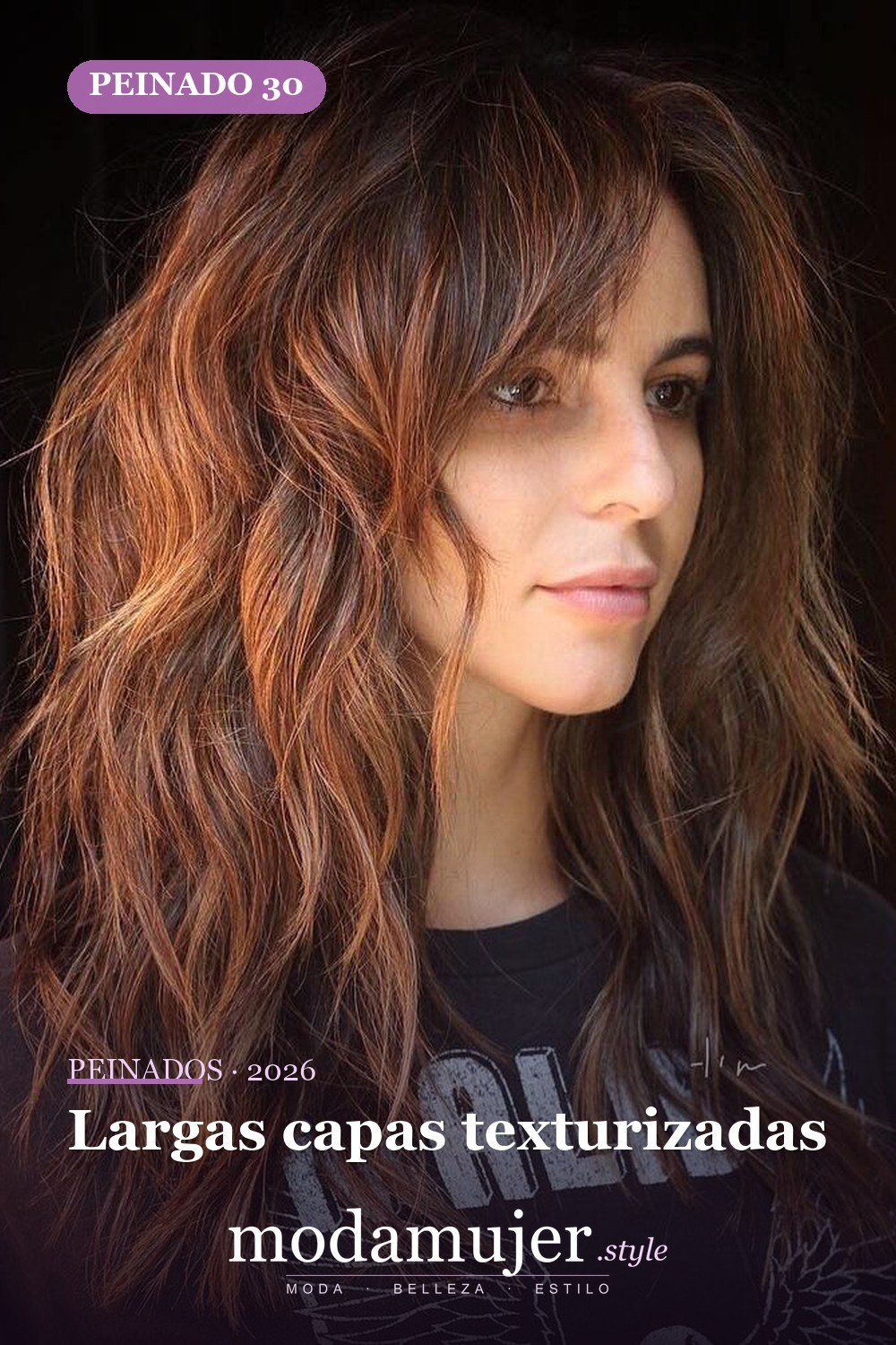 Largas capas texturizadas — 50 ideas y tendencias de corte de pelo de pelusa larga