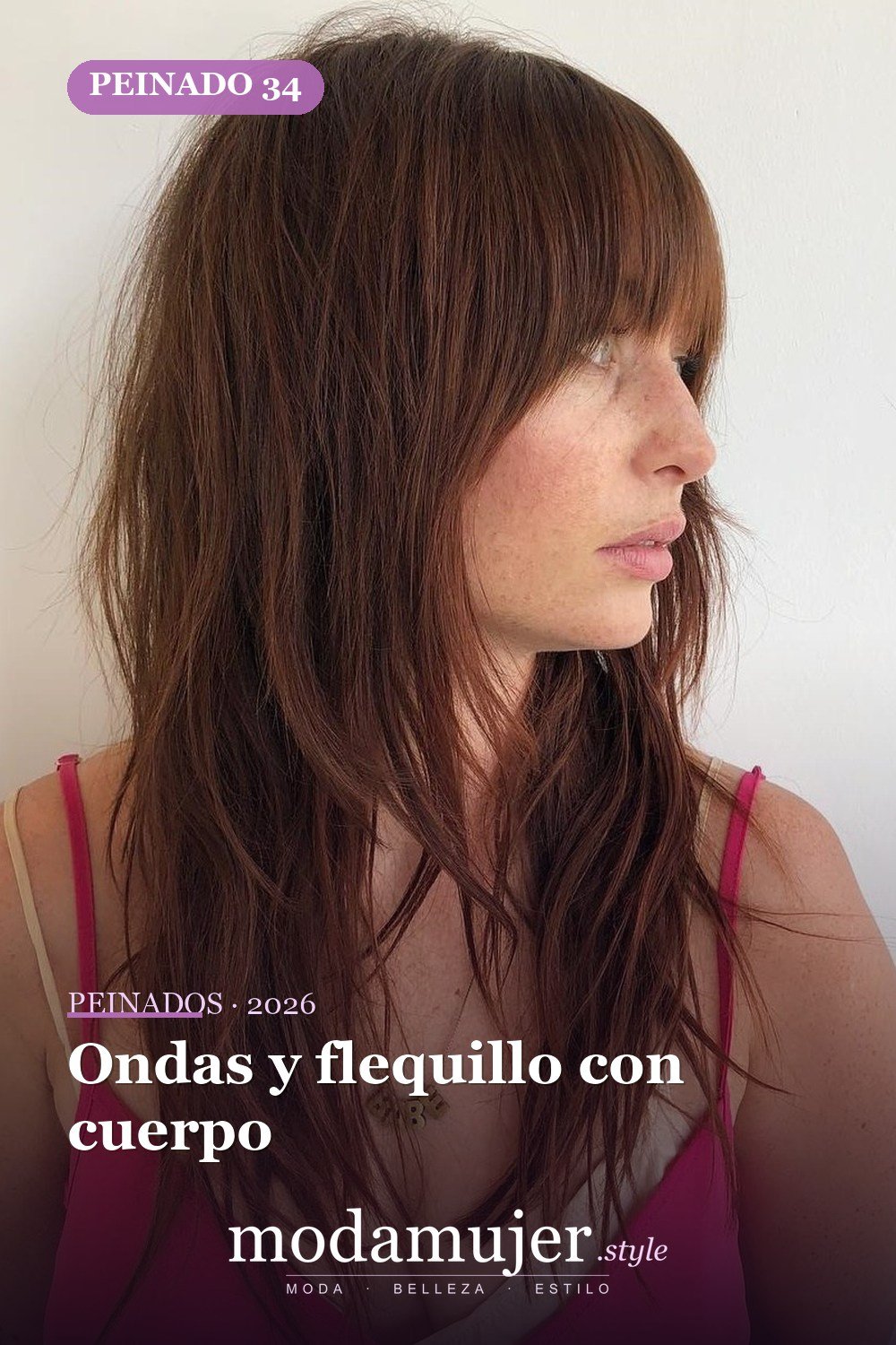 Ondas y flequillo con cuerpo — 50 ideas y tendencias de corte de pelo de pelusa larga