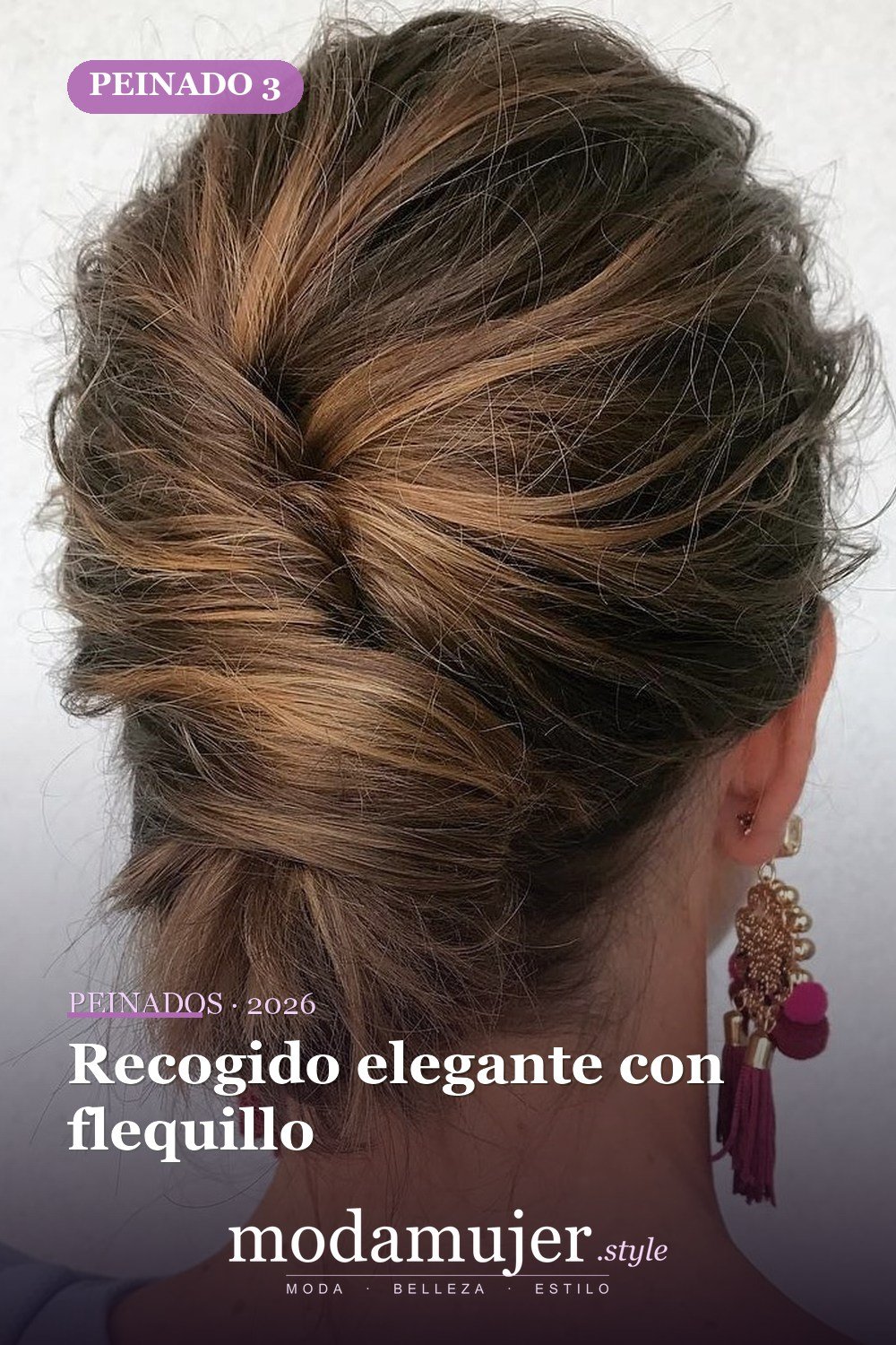 Recogido elegante con flequillo — 50 maravillosos peinados para cabello medio que inspiran nuevos looks
