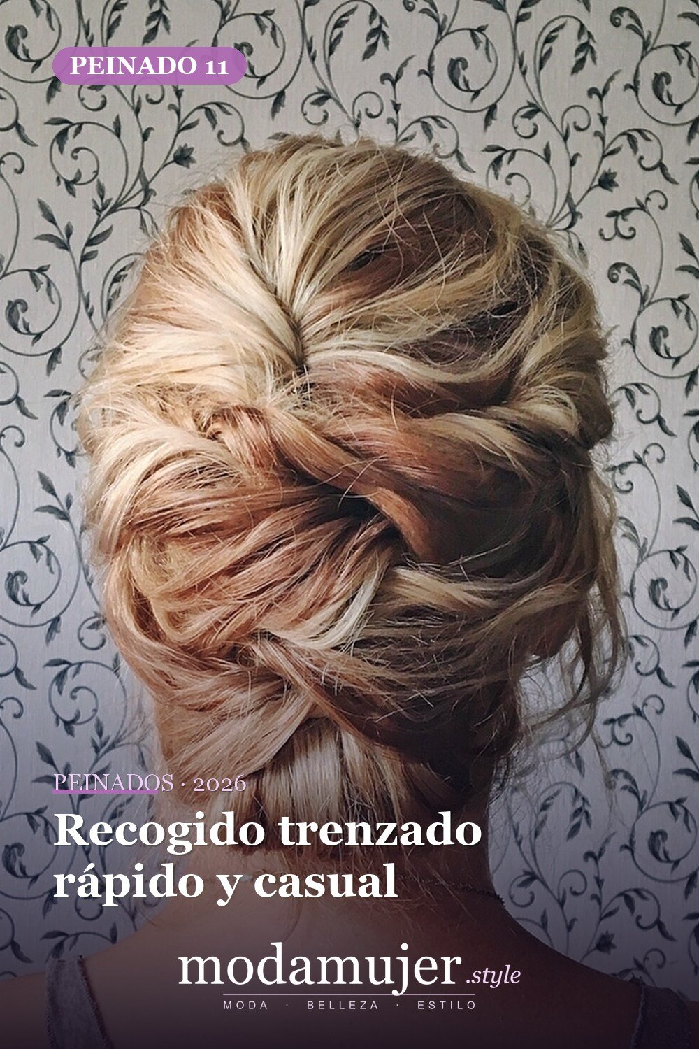 Recogido trenzado rápido y casual — 50 maravillosos peinados para cabello medio que inspiran nuevos looks