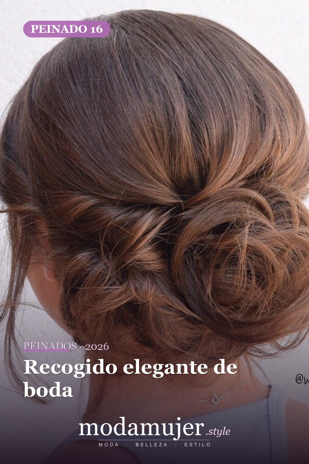 Recogido elegante de boda — 50 maravillosos peinados para cabello medio que inspiran nuevos looks