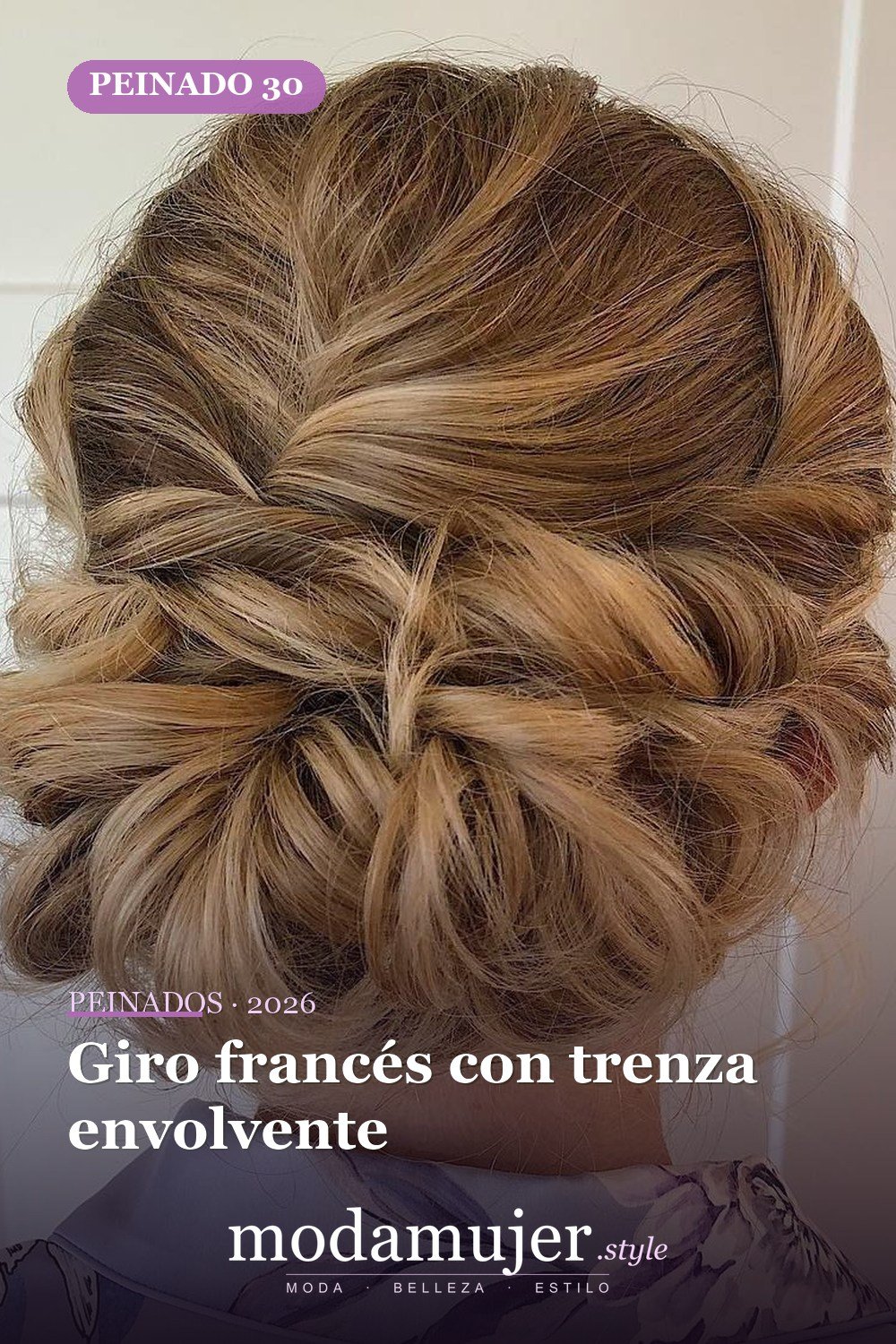 Giro francés con trenza envolvente — 50 maravillosos peinados para cabello medio que inspiran nuevos looks