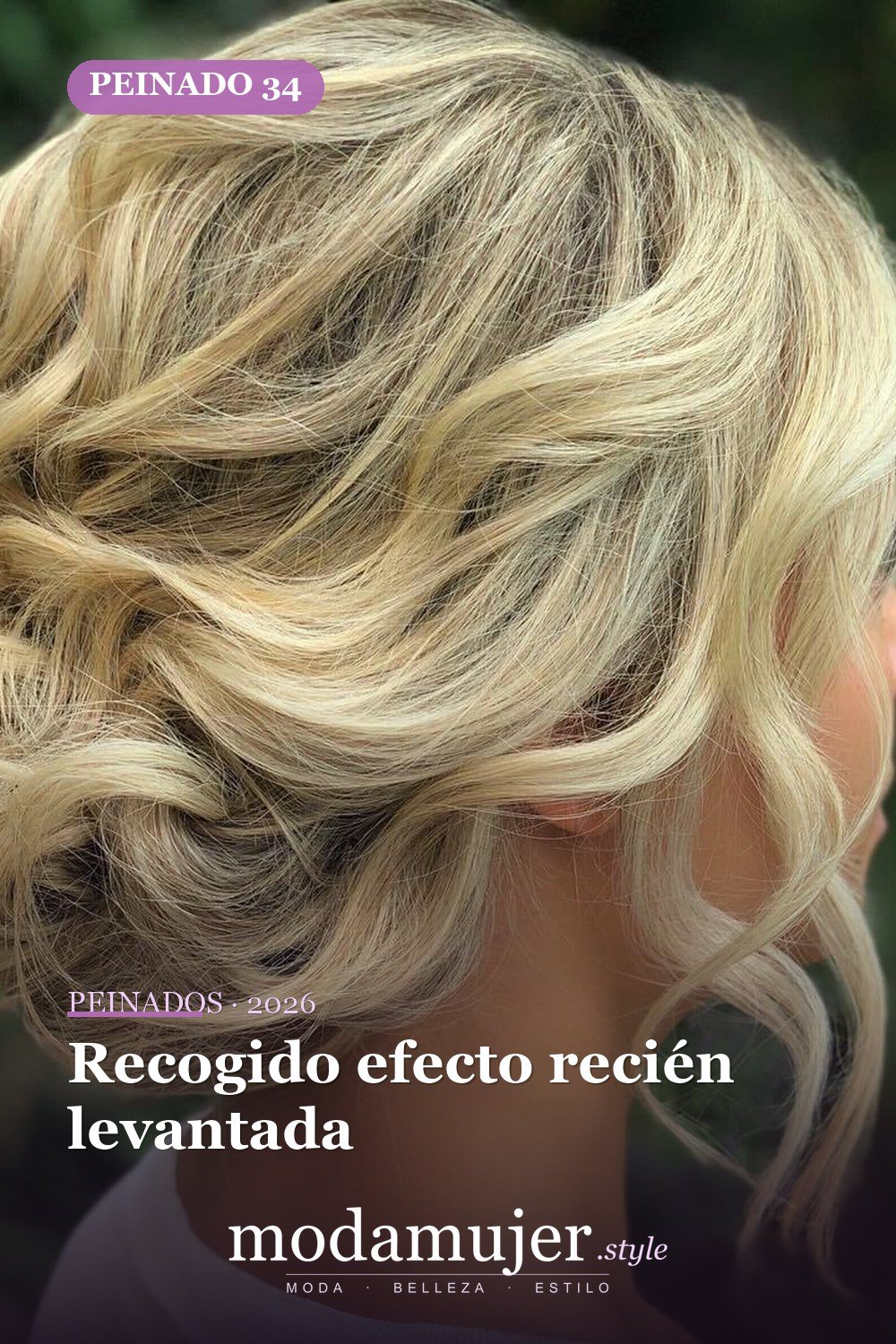 Recogido efecto recién levantada — 50 maravillosos peinados para cabello medio que inspiran nuevos looks