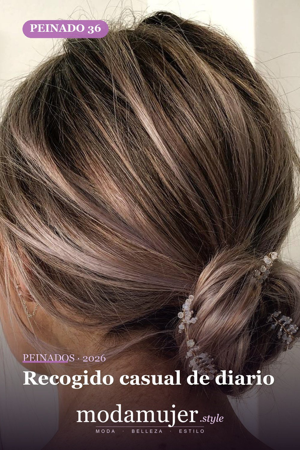 Recogido casual de diario — 50 maravillosos peinados para cabello medio que inspiran nuevos looks