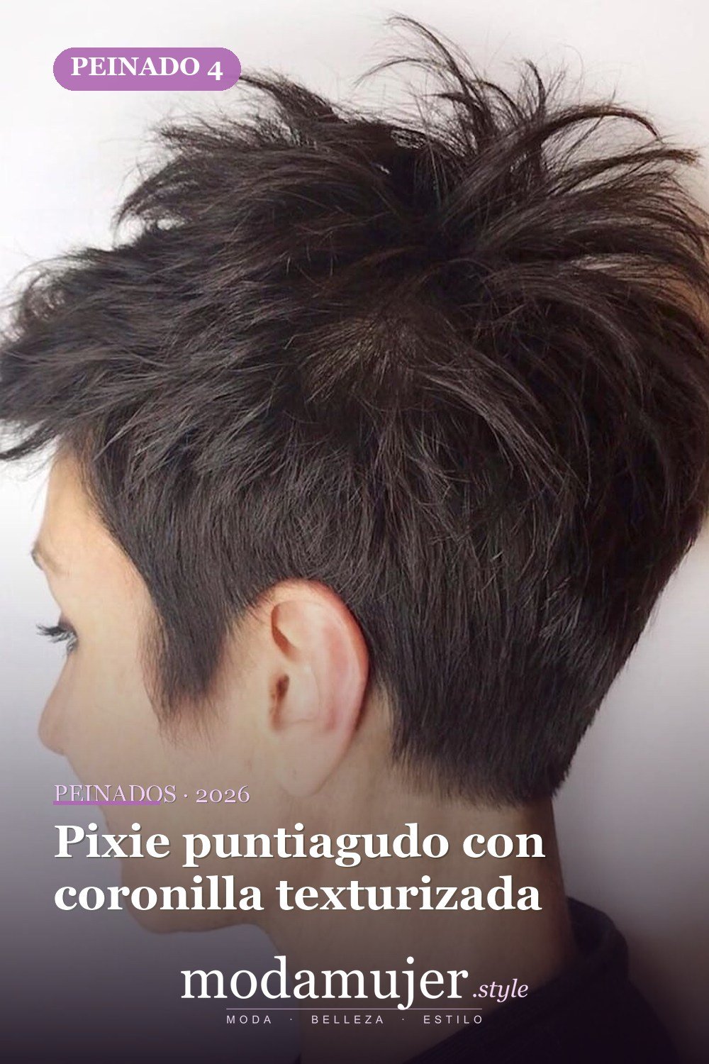 Pixie puntiagudo con coronilla texturizada — 50 mejores ideas de cortes y peinados pixie para 2026