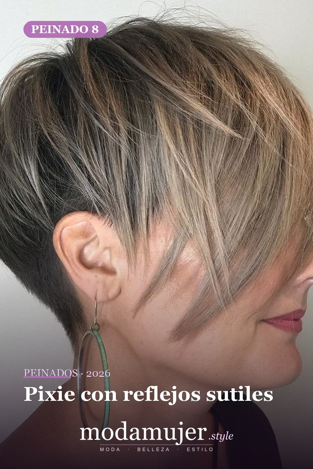 Pixie con reflejos sutiles — 50 mejores ideas de cortes y peinados pixie para 2026