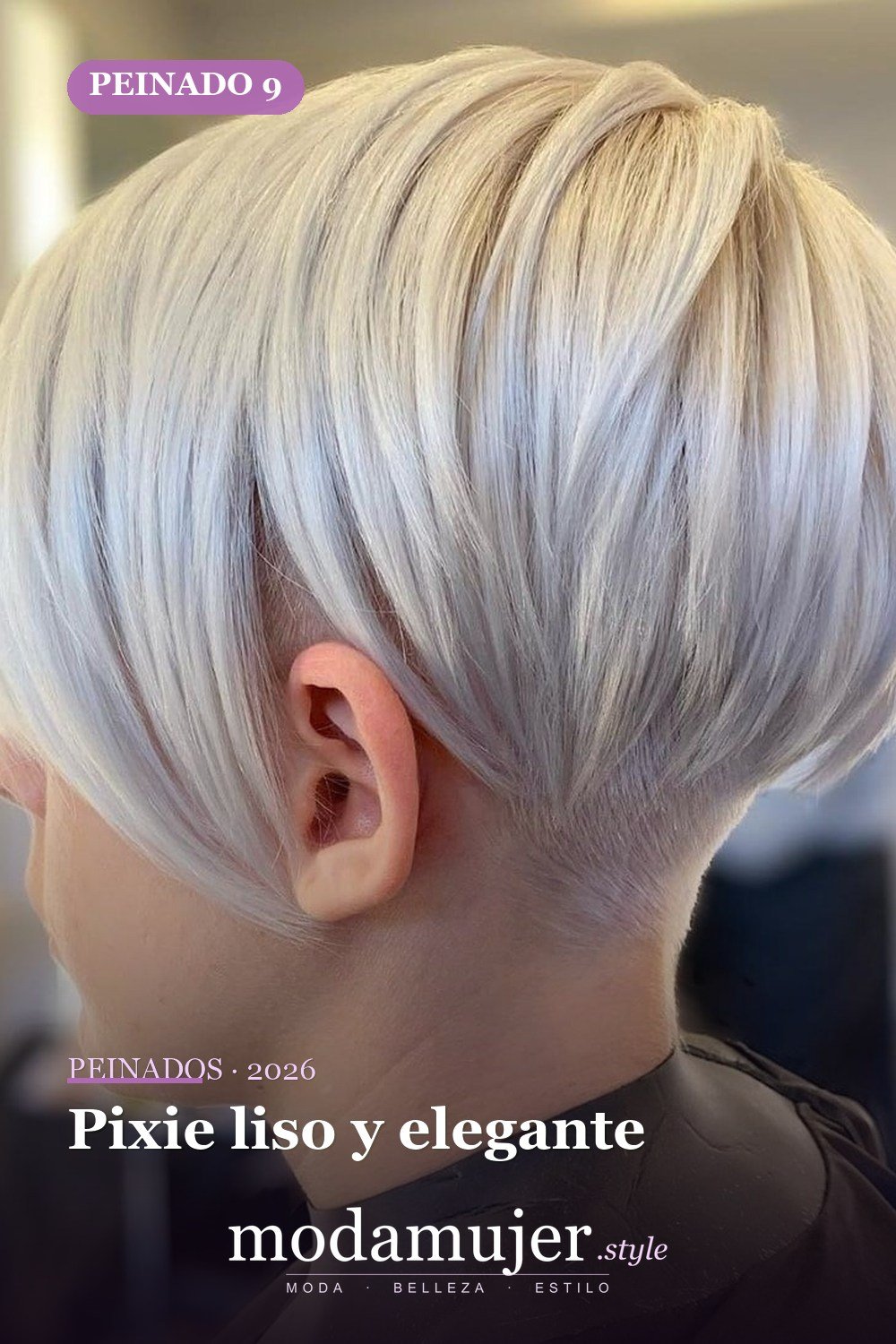 Pixie liso y elegante — 50 mejores ideas de cortes y peinados pixie para 2026