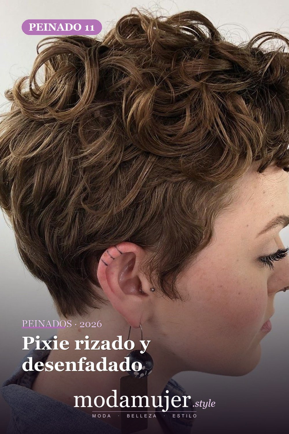 Pixie rizado y desenfadado — 50 mejores ideas de cortes y peinados pixie para 2026