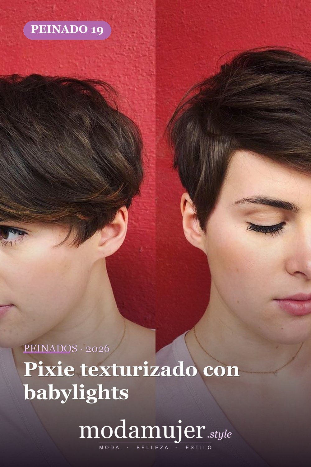 Pixie texturizado con babylights — 50 mejores ideas de cortes y peinados pixie para 2026