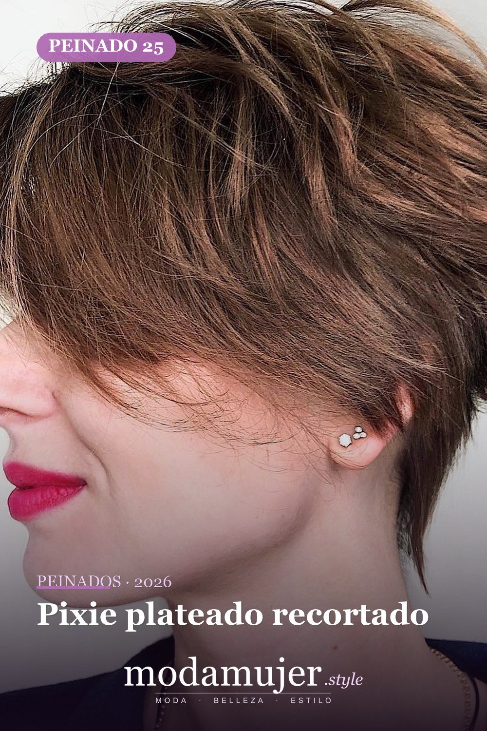 Pixie plateado recortado — 50 mejores ideas de cortes y peinados pixie para 2026