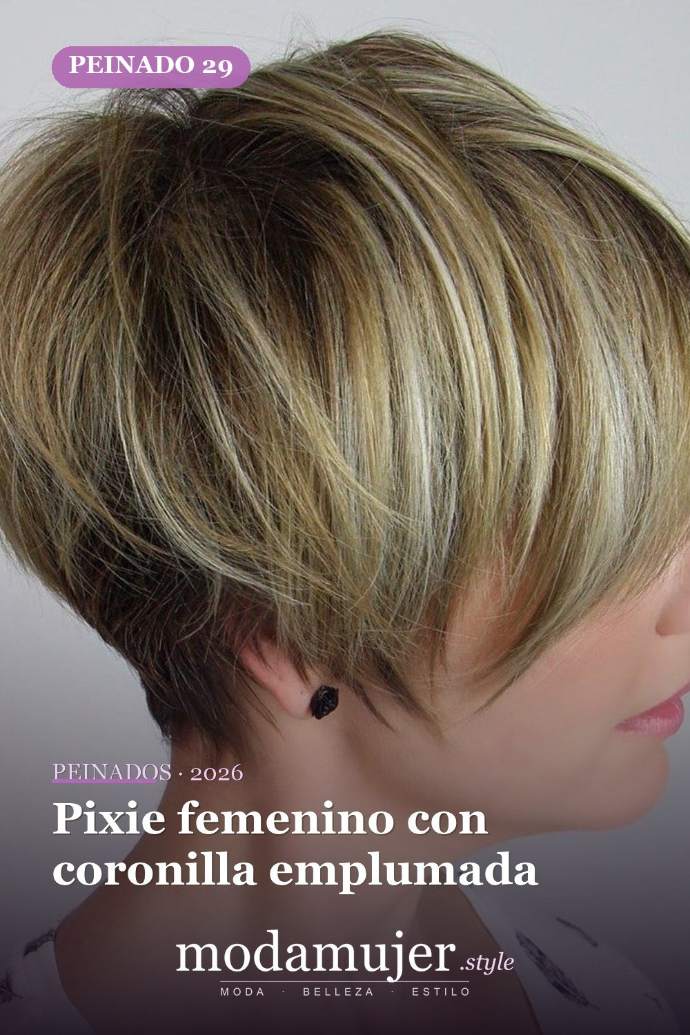 Pixie femenino con coronilla emplumada — 50 mejores ideas de cortes y peinados pixie para 2026