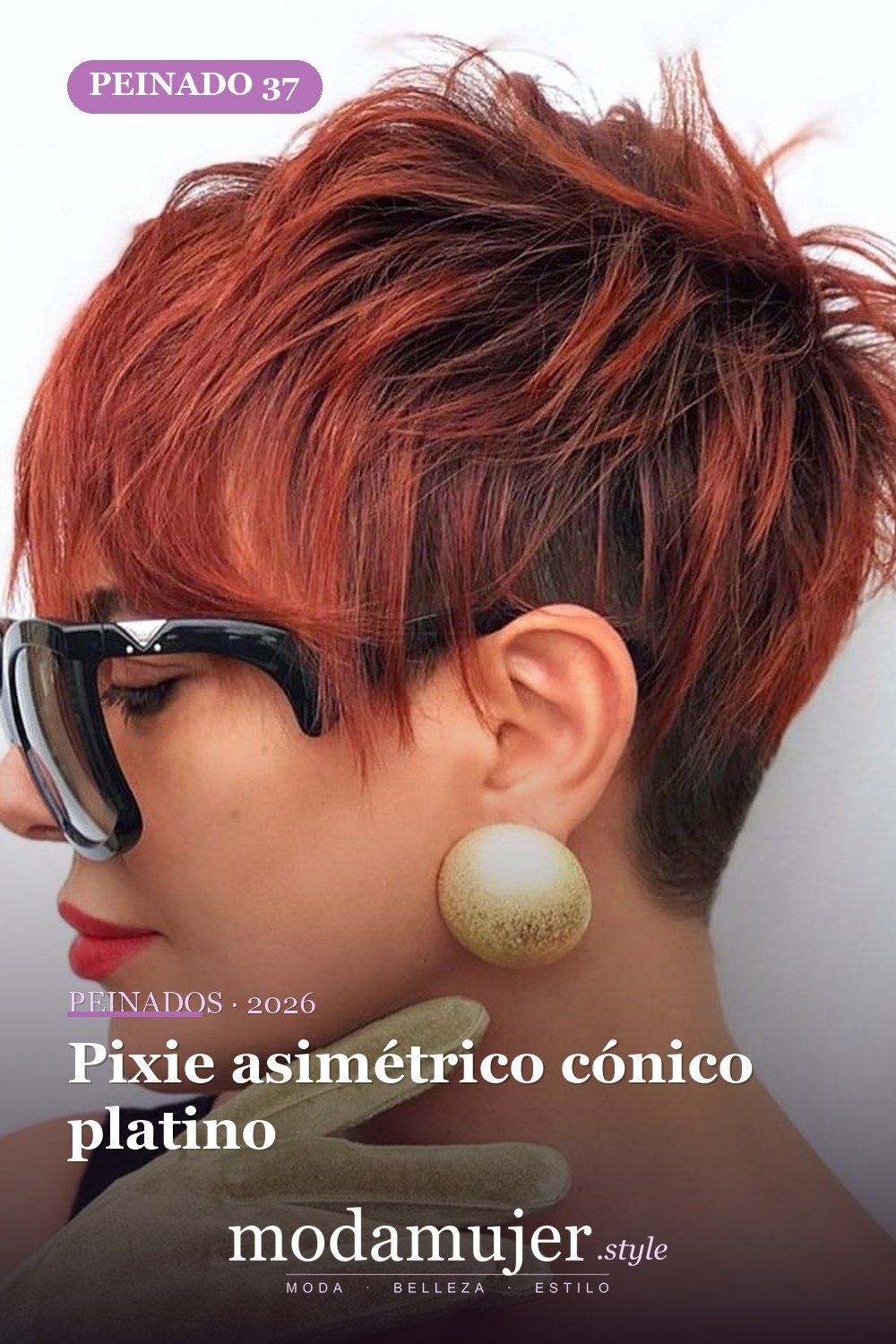 Pixie asimétrico cónico platino — 50 mejores ideas de cortes y peinados pixie para 2026