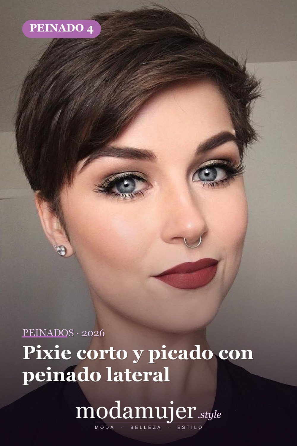 Pixie corto y picado con peinado lateral — 50 nuevas ideas de corte de duendecillo con flequillo para la temporada actual