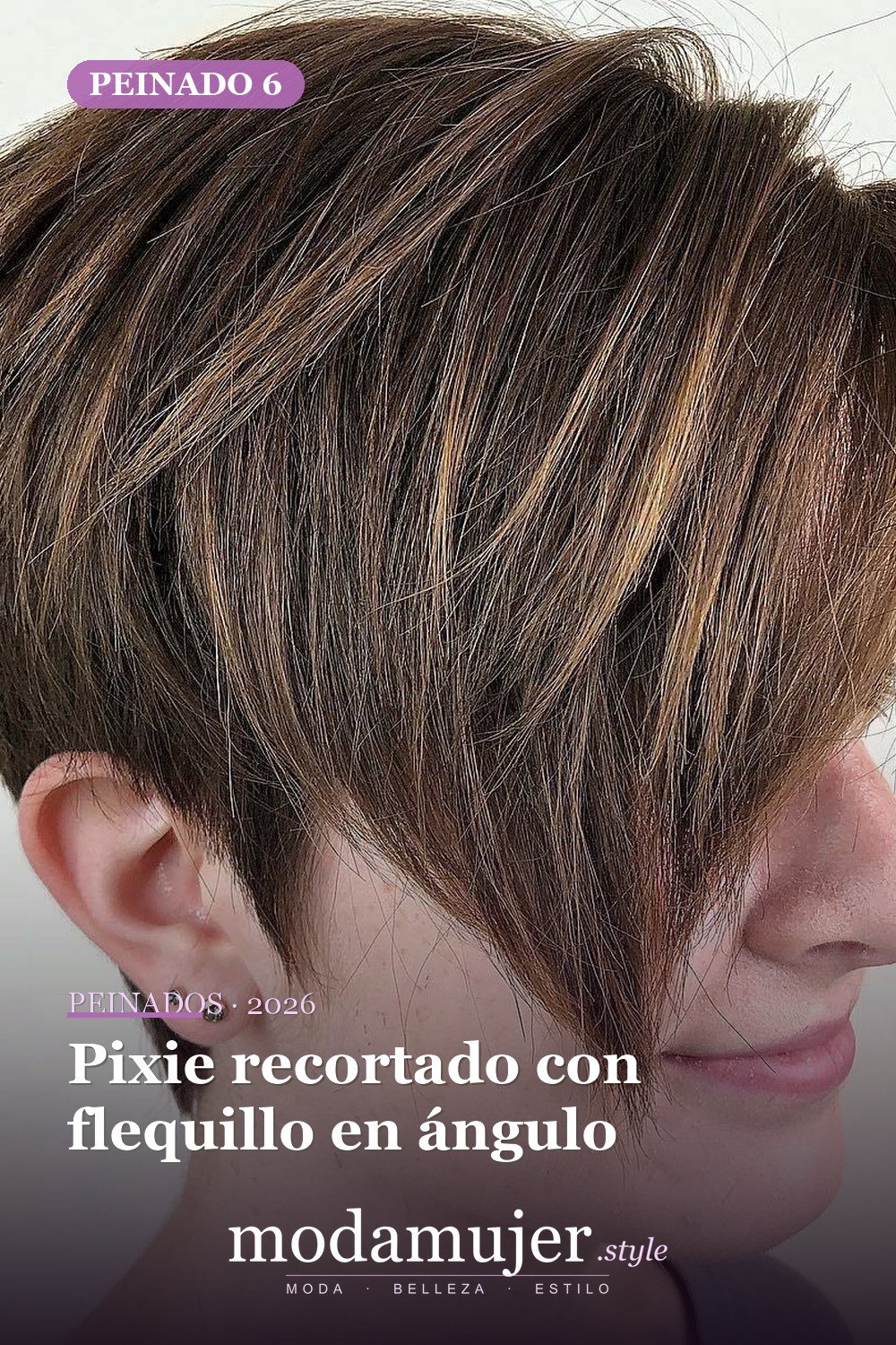 Pixie recortado con flequillo en ángulo — 50 nuevas ideas de corte de duendecillo con flequillo para la temporada actual