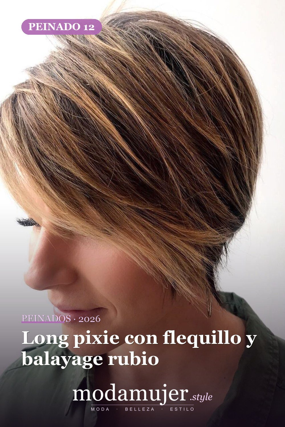 Long pixie con flequillo y balayage rubio — 50 nuevas ideas de corte de duendecillo con flequillo para la temporada actual