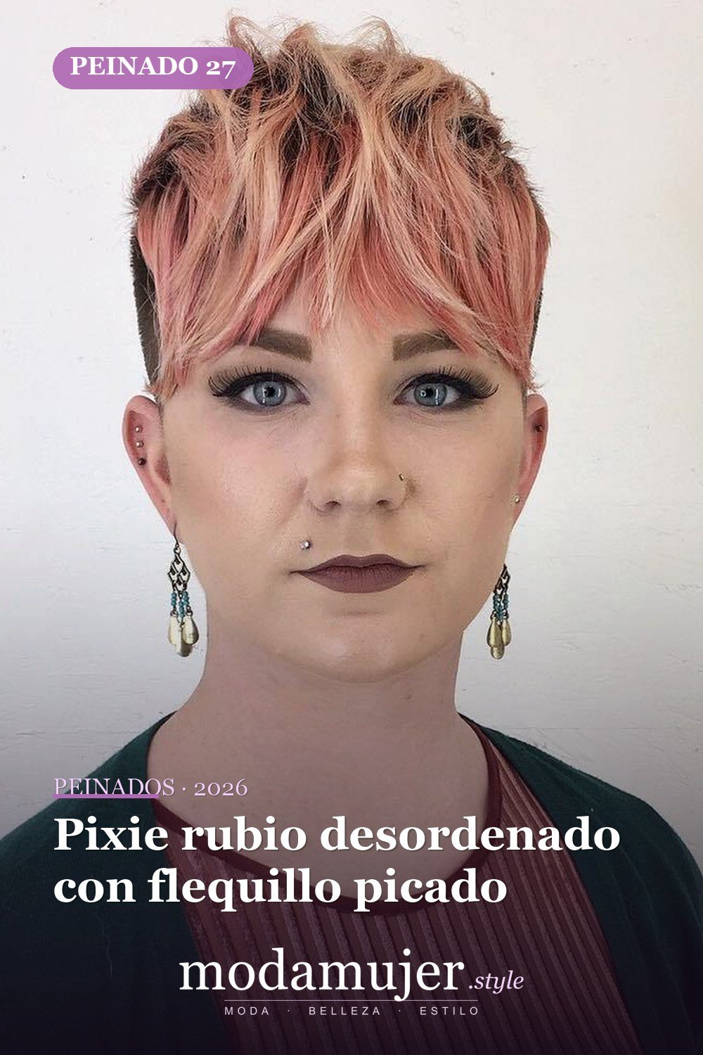 Pixie rubio desordenado con flequillo picado — 50 nuevas ideas de corte de duendecillo con flequillo para la temporada actual