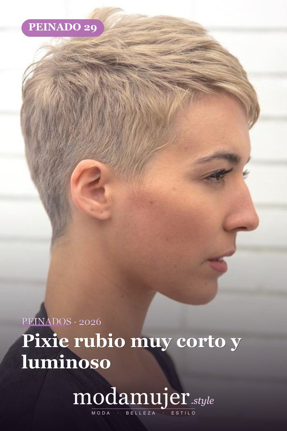 Pixie rubio muy corto y luminoso — 50 nuevas ideas de corte de duendecillo con flequillo para la temporada actual