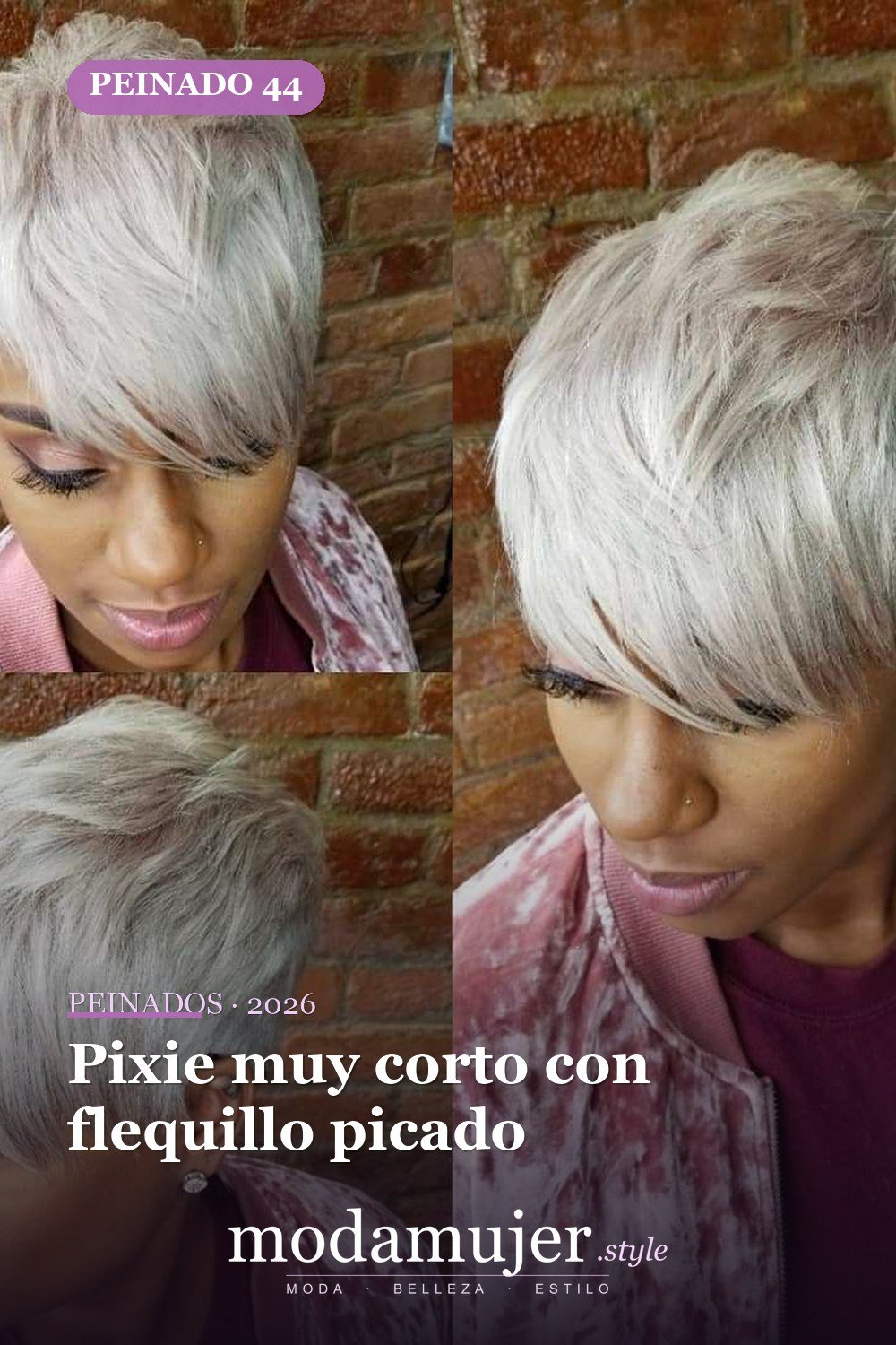 Pixie muy corto con flequillo picado — 50 nuevas ideas de corte de duendecillo con flequillo para la temporada actual