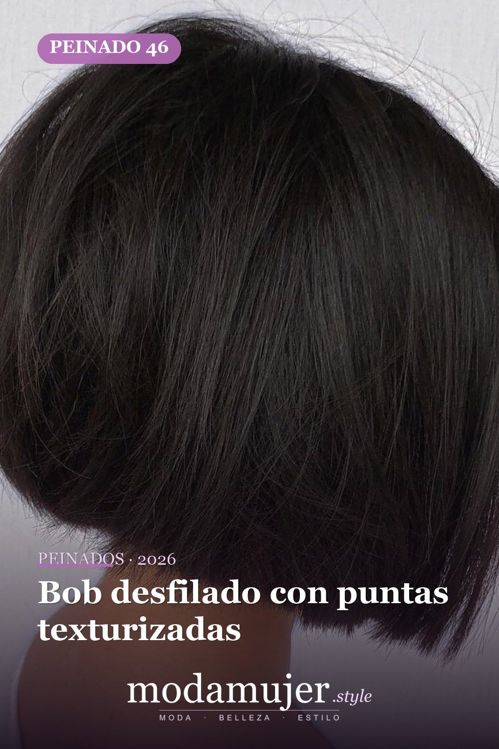 Bob desfilado con puntas texturizadas — 50 nuevos cortes de pelo cortos y peinados bob para 2026