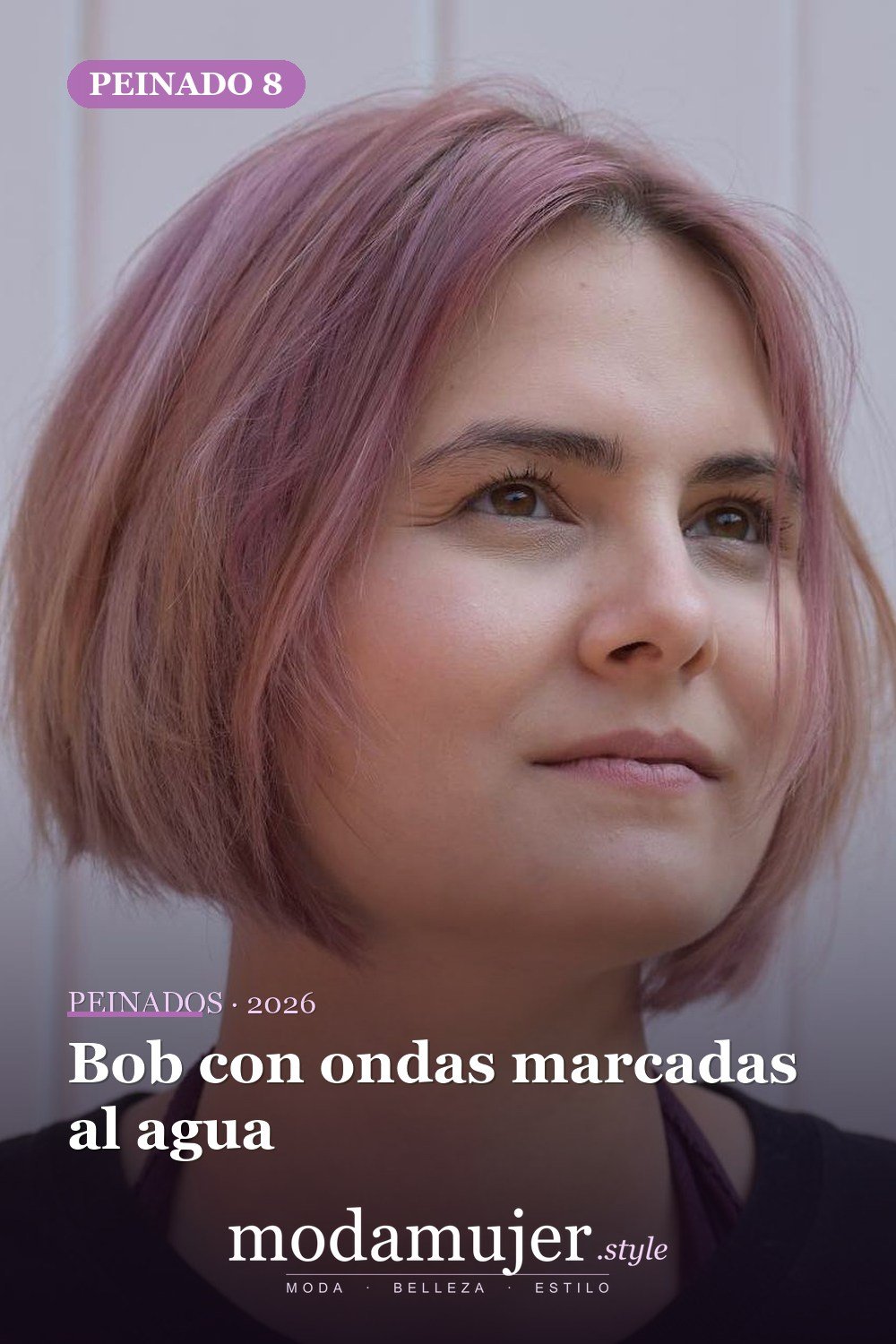 Bob con ondas marcadas al agua — 50 peinados cortos para caras redondas con efecto adelgazante