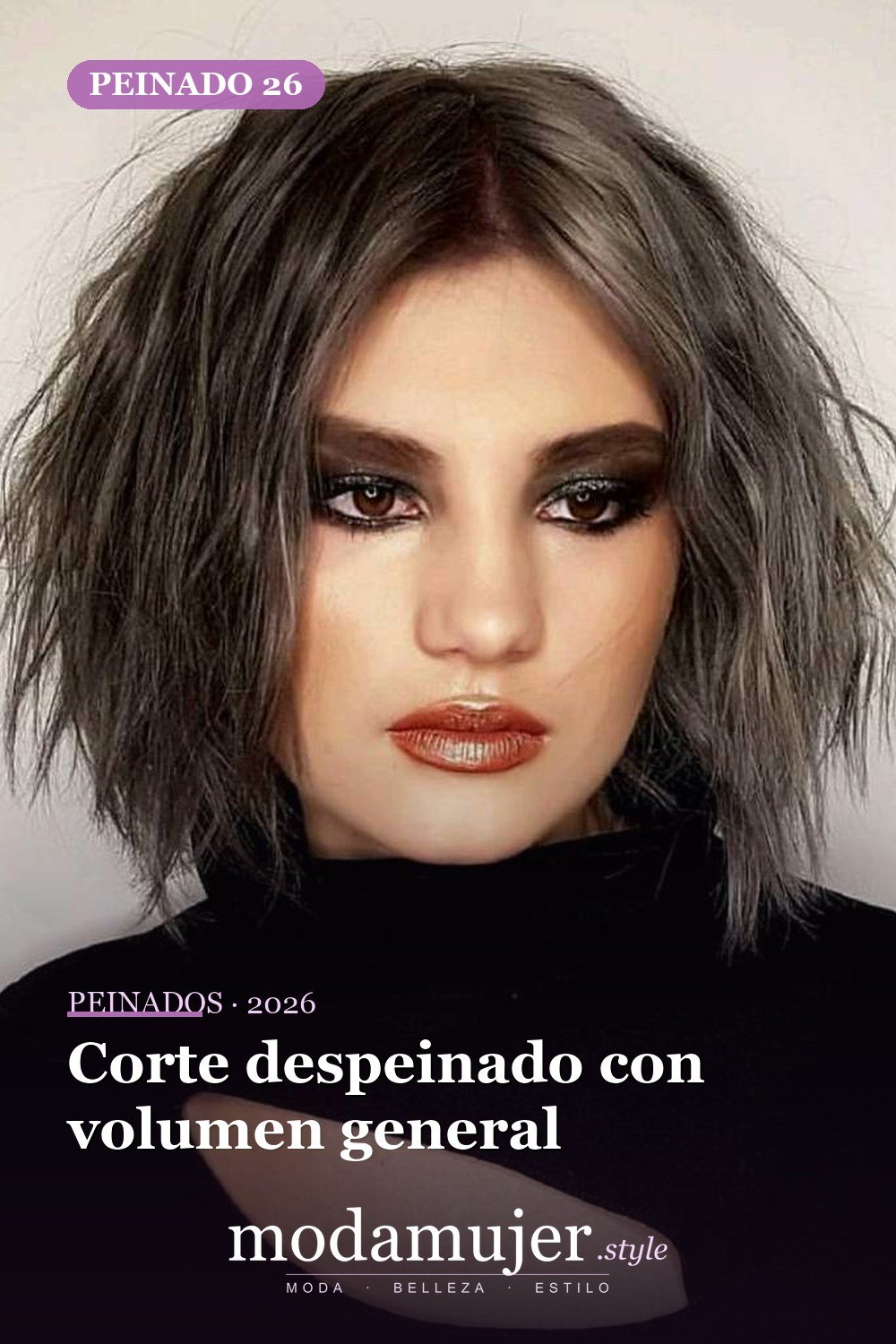 Corte despeinado con volumen general — 50 peinados cortos para caras redondas con efecto adelgazante