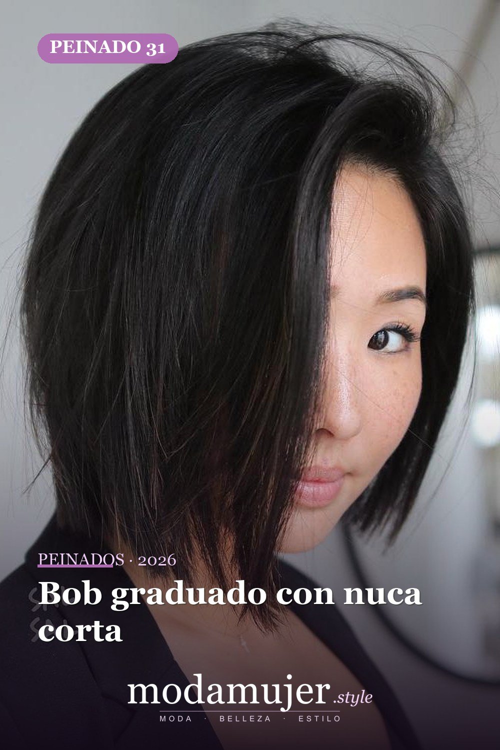 Bob graduado con nuca corta — 50 peinados cortos para caras redondas con efecto adelgazante