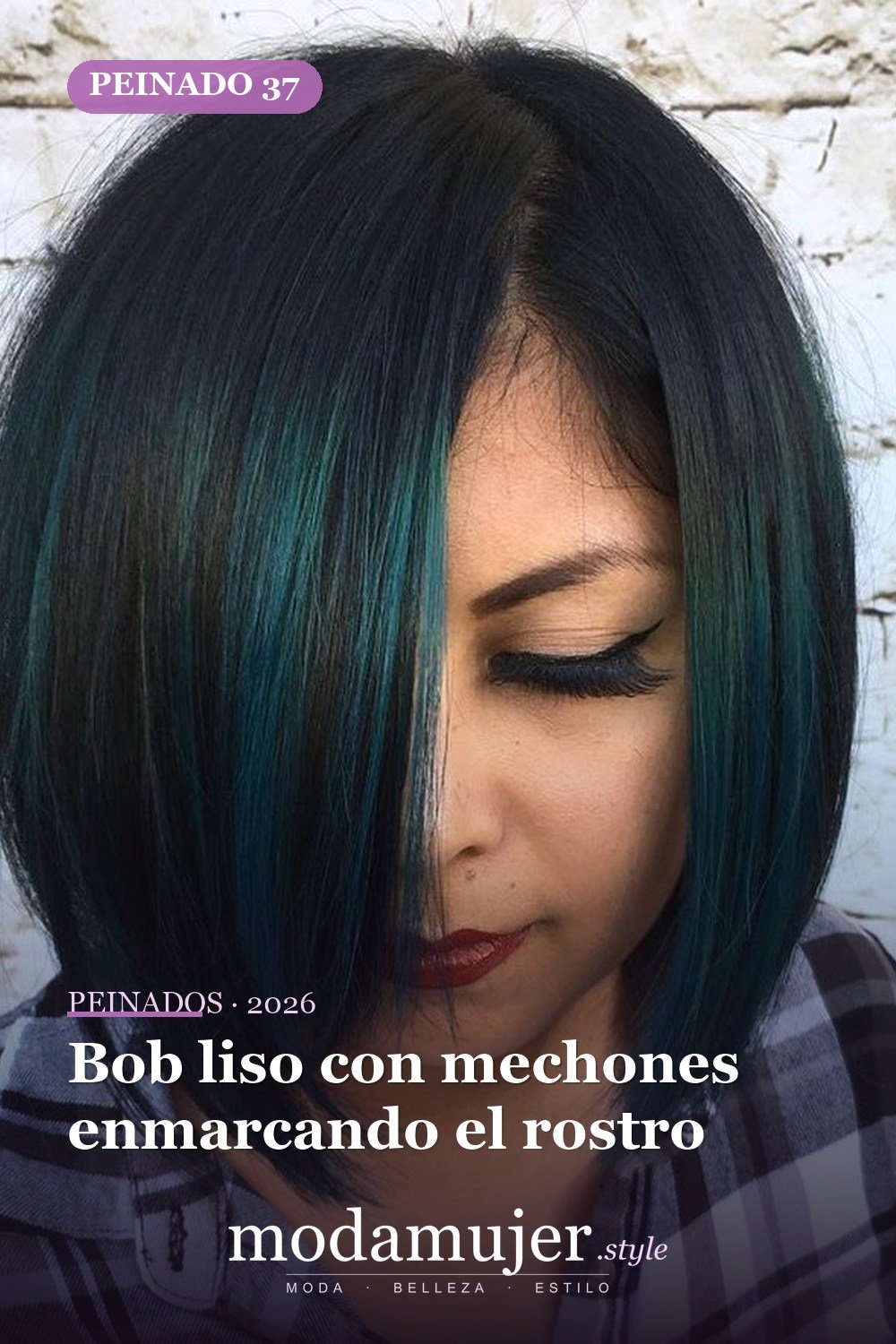 Bob liso con mechones enmarcando el rostro — 50 peinados cortos para caras redondas con efecto adelgazante
