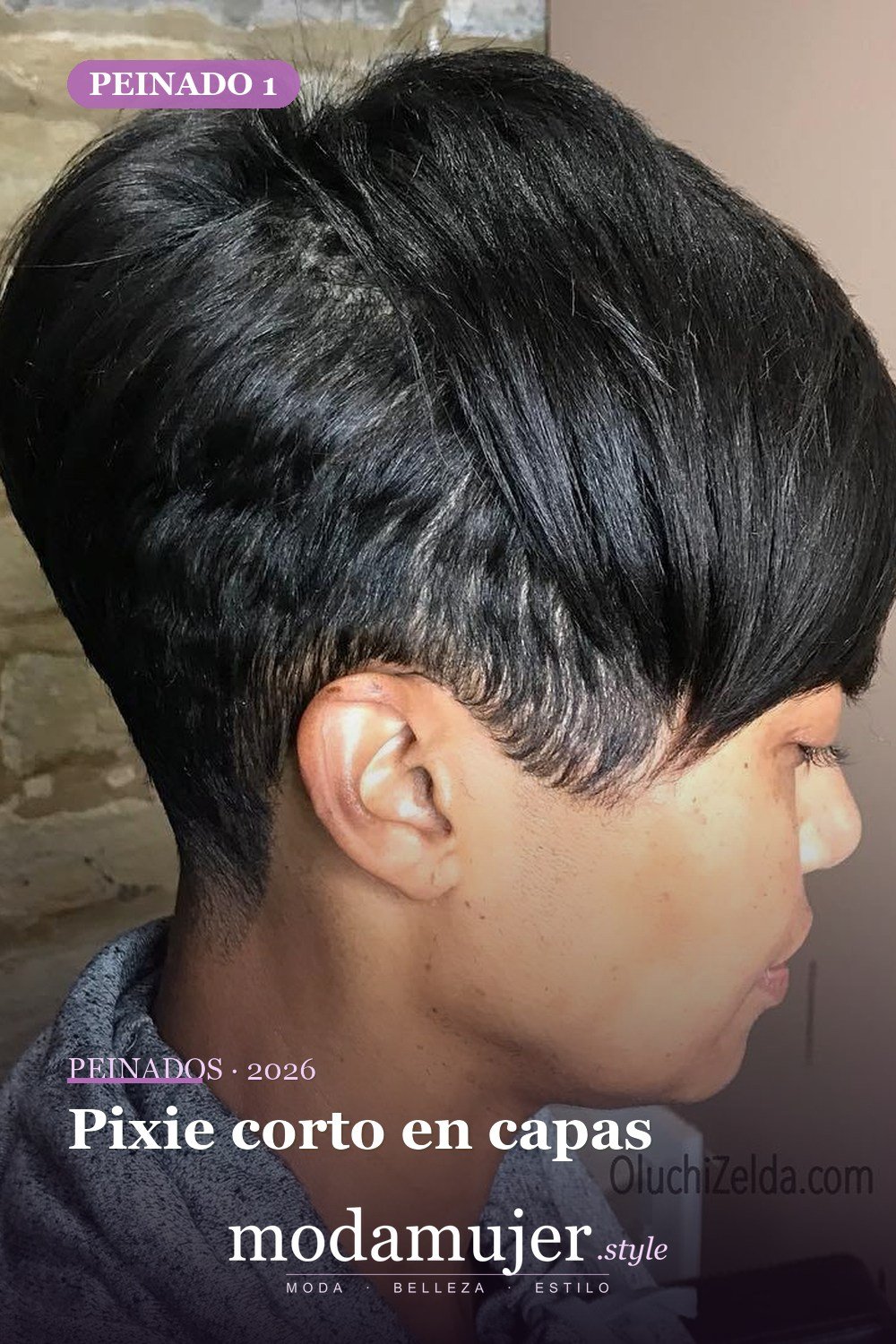Pixie corto en capas — 50 peinados cortos para mujeres negras que roban todas las miradas