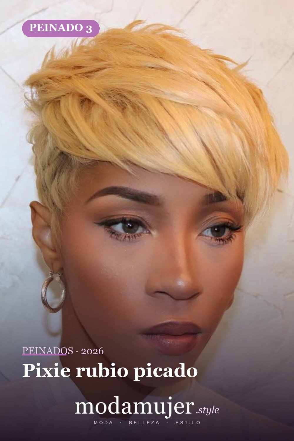 Pixie rubio picado — 50 peinados cortos para mujeres negras que roban todas las miradas