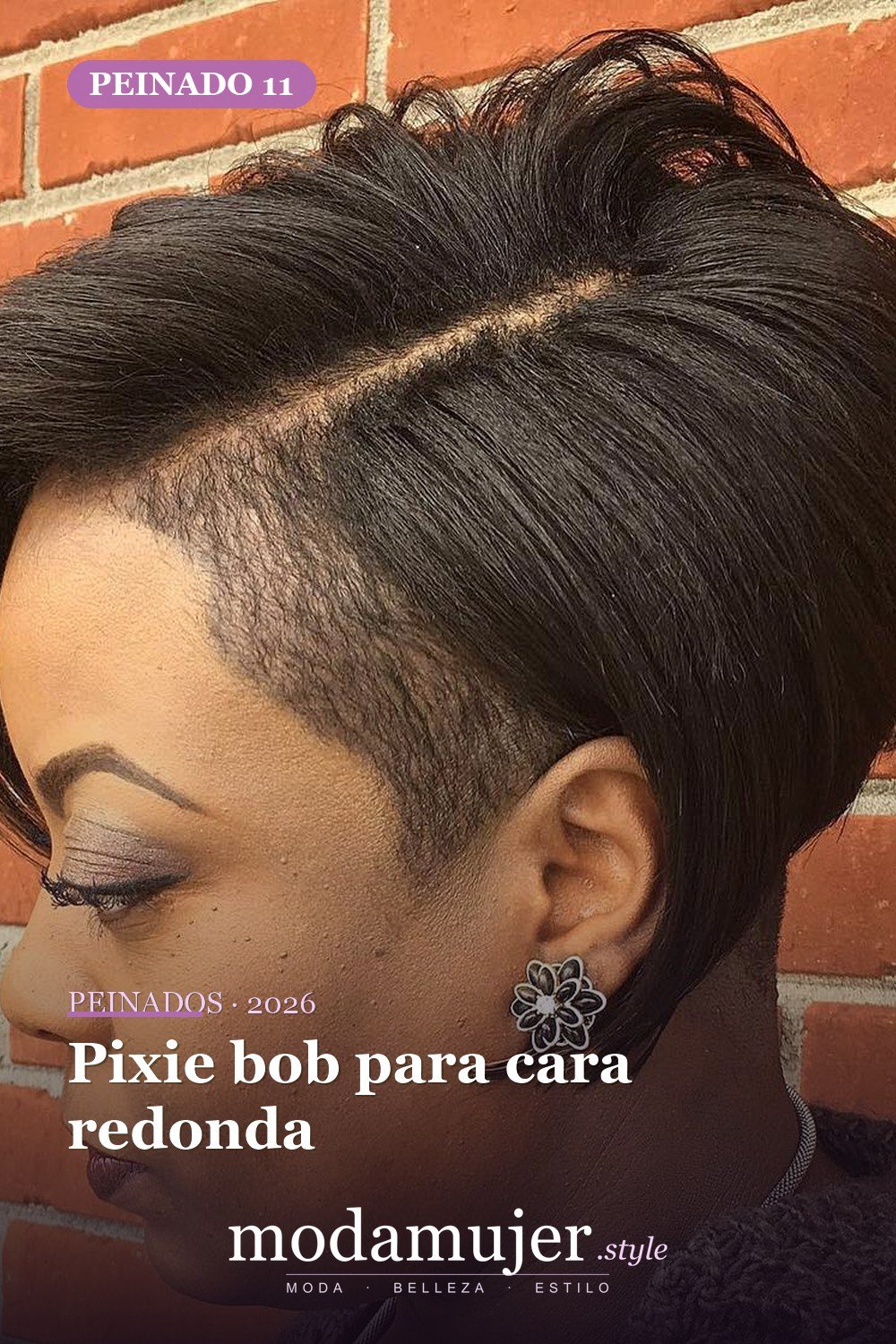 Pixie bob para cara redonda — 50 peinados cortos para mujeres negras que roban todas las miradas