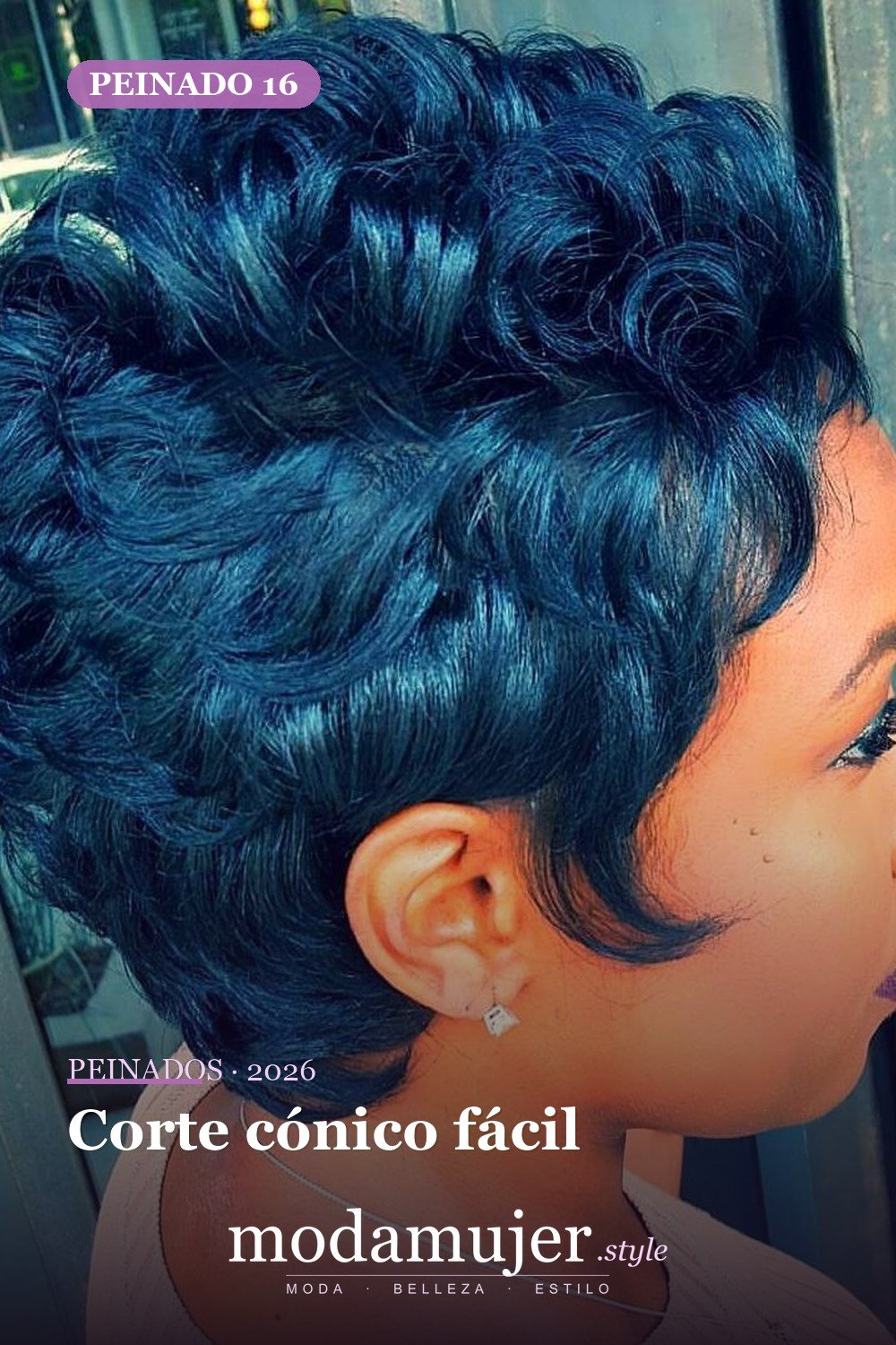 Corte cónico fácil — 50 peinados cortos para mujeres negras que roban todas las miradas