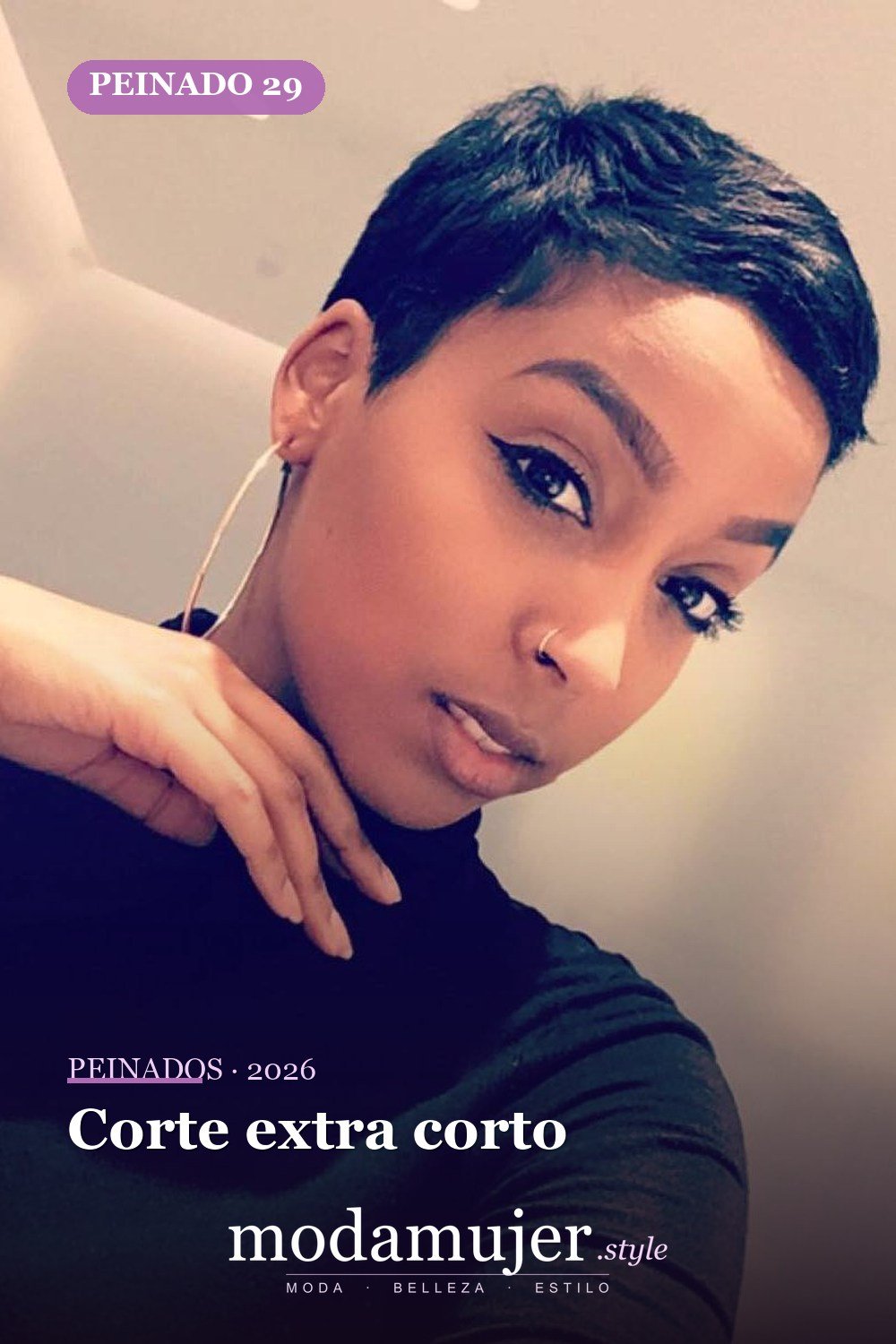 Corte extra corto — 50 peinados cortos para mujeres negras que roban todas las miradas