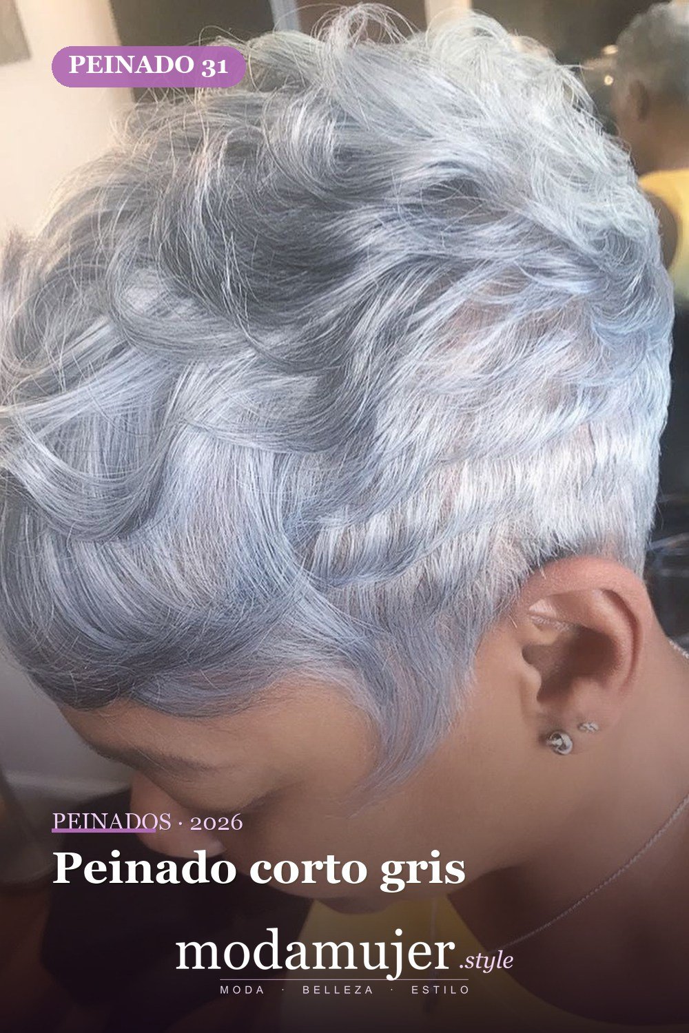Peinado corto gris — 50 peinados cortos para mujeres negras que roban todas las miradas